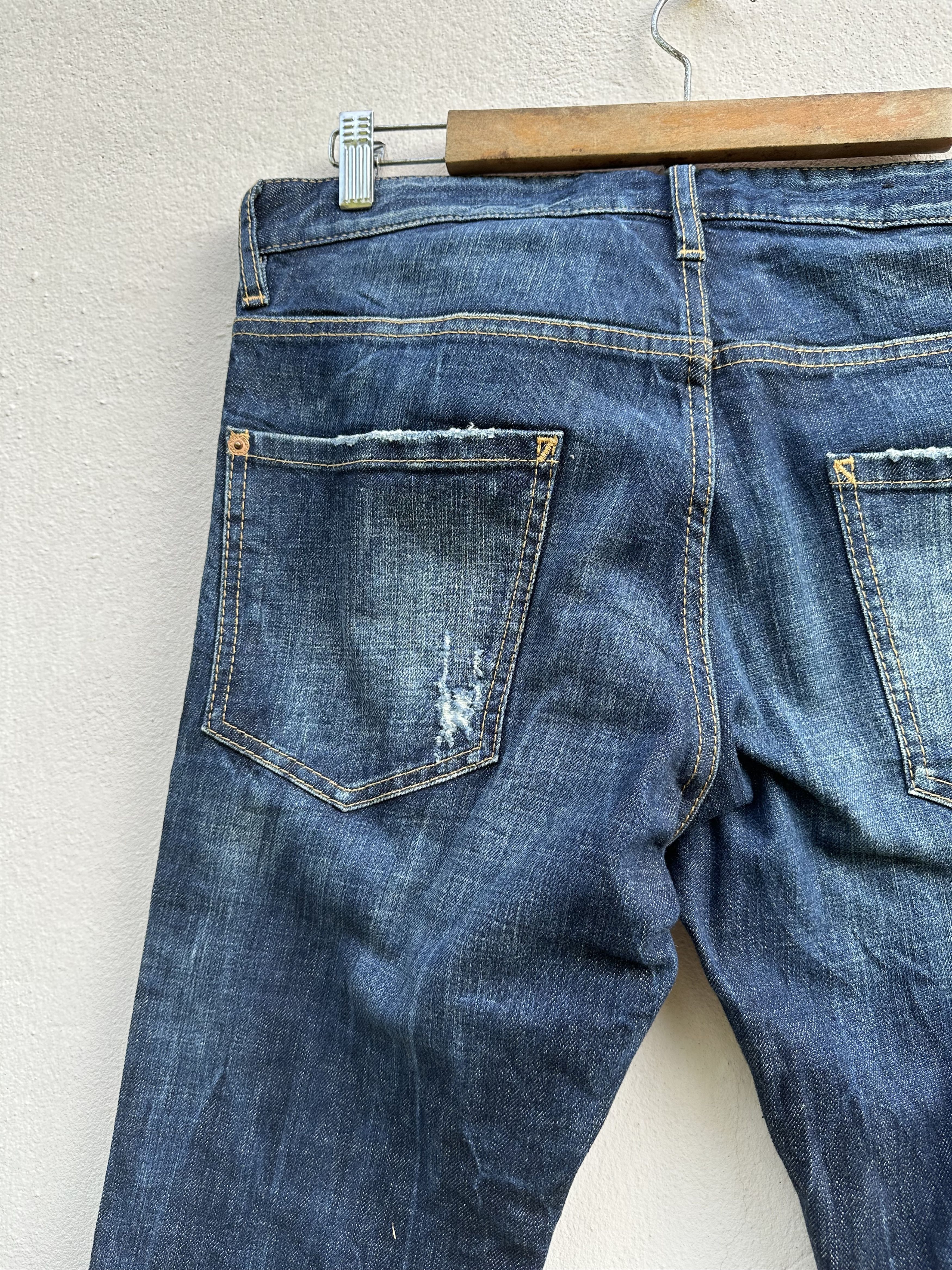 Dsquared2 Dsquared2 Two Tone Waxed Distressed Denim Jeans Size US 32 / EU 48 - 14 Thumbnail