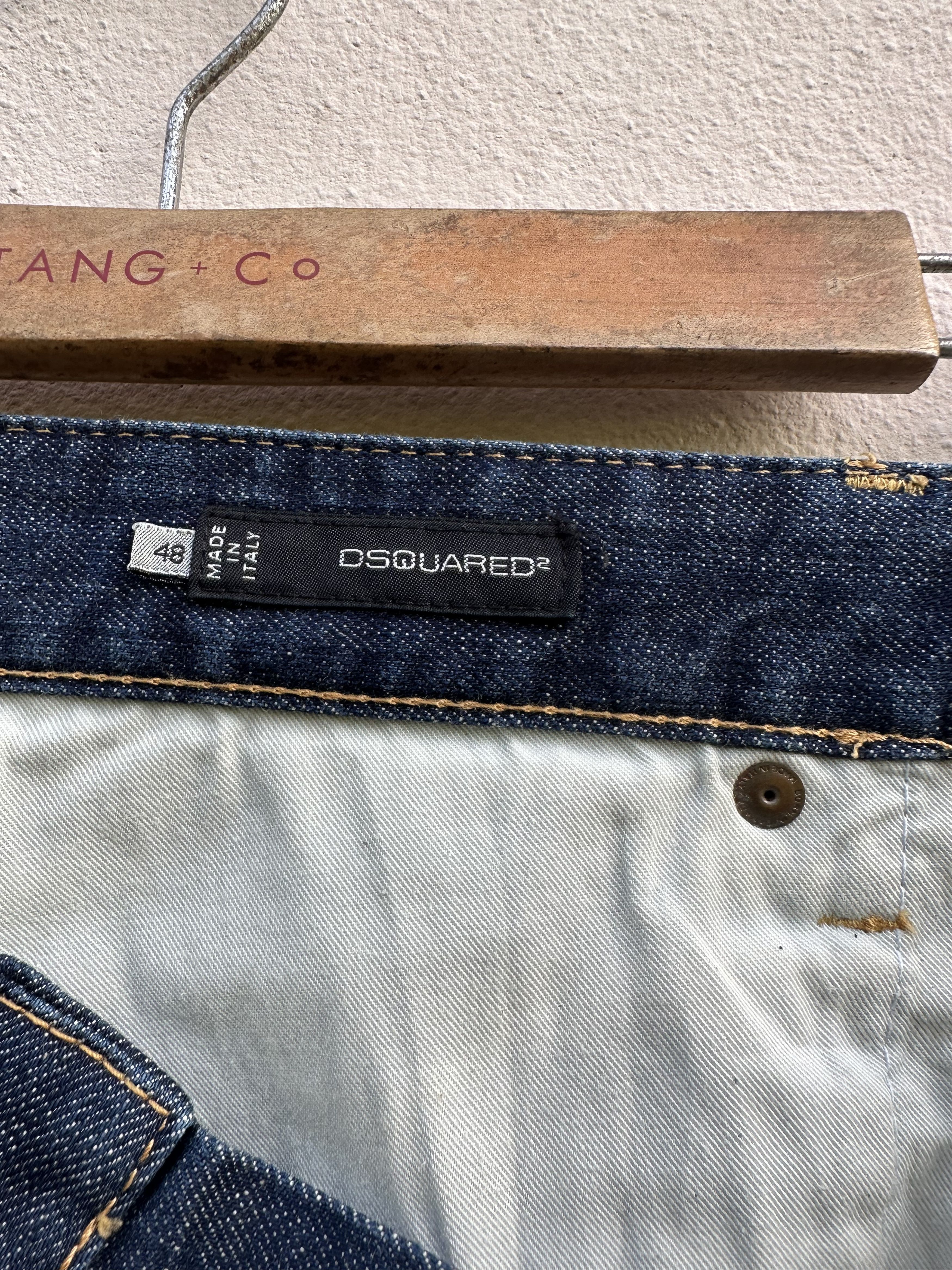 Dsquared2 Dsquared2 Two Tone Waxed Distressed Denim Jeans Size US 32 / EU 48 - 24 Thumbnail