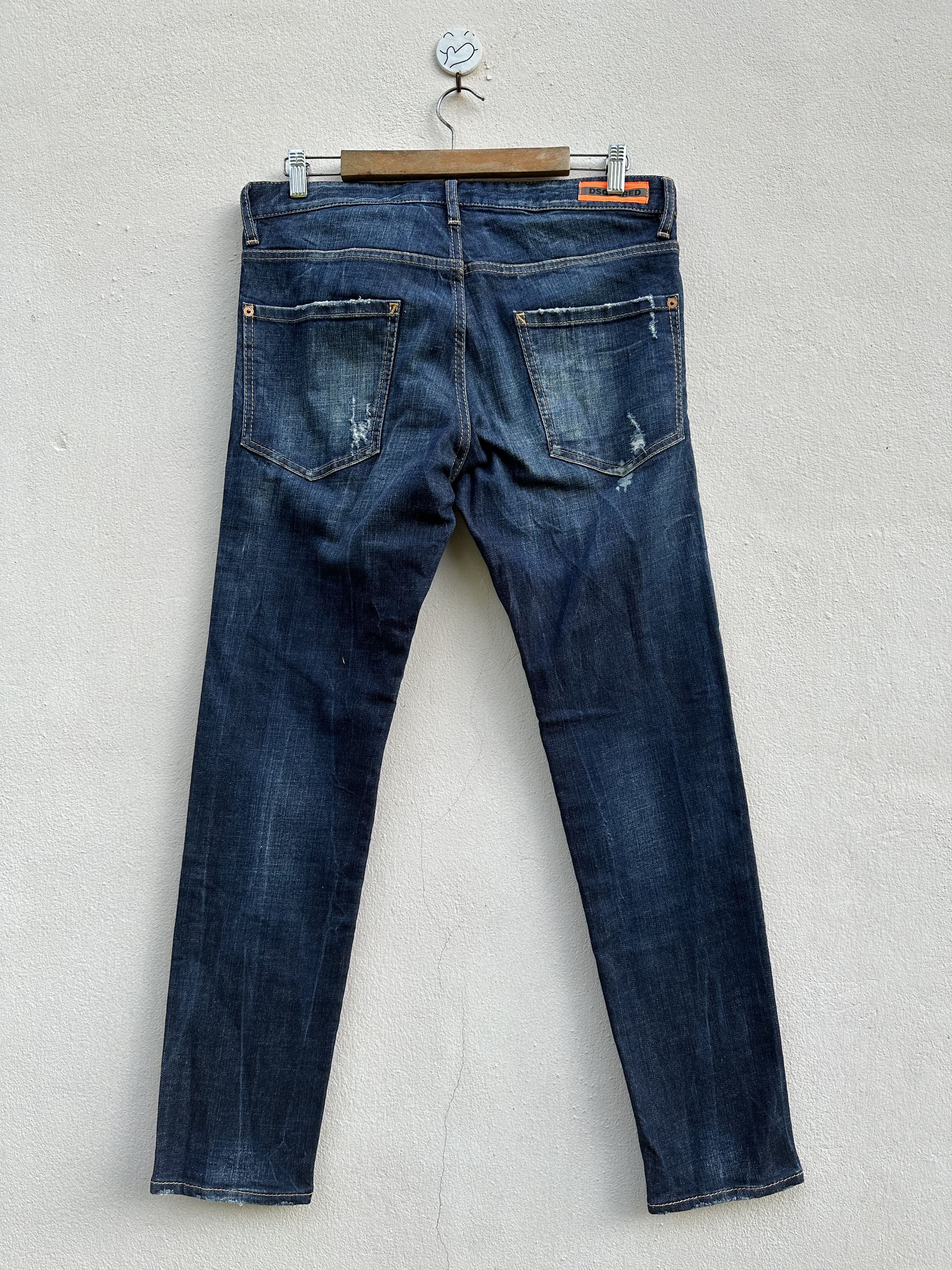 Dsquared2 Dsquared2 Two Tone Waxed Distressed Denim Jeans Size US 32 / EU 48 - 12 Thumbnail