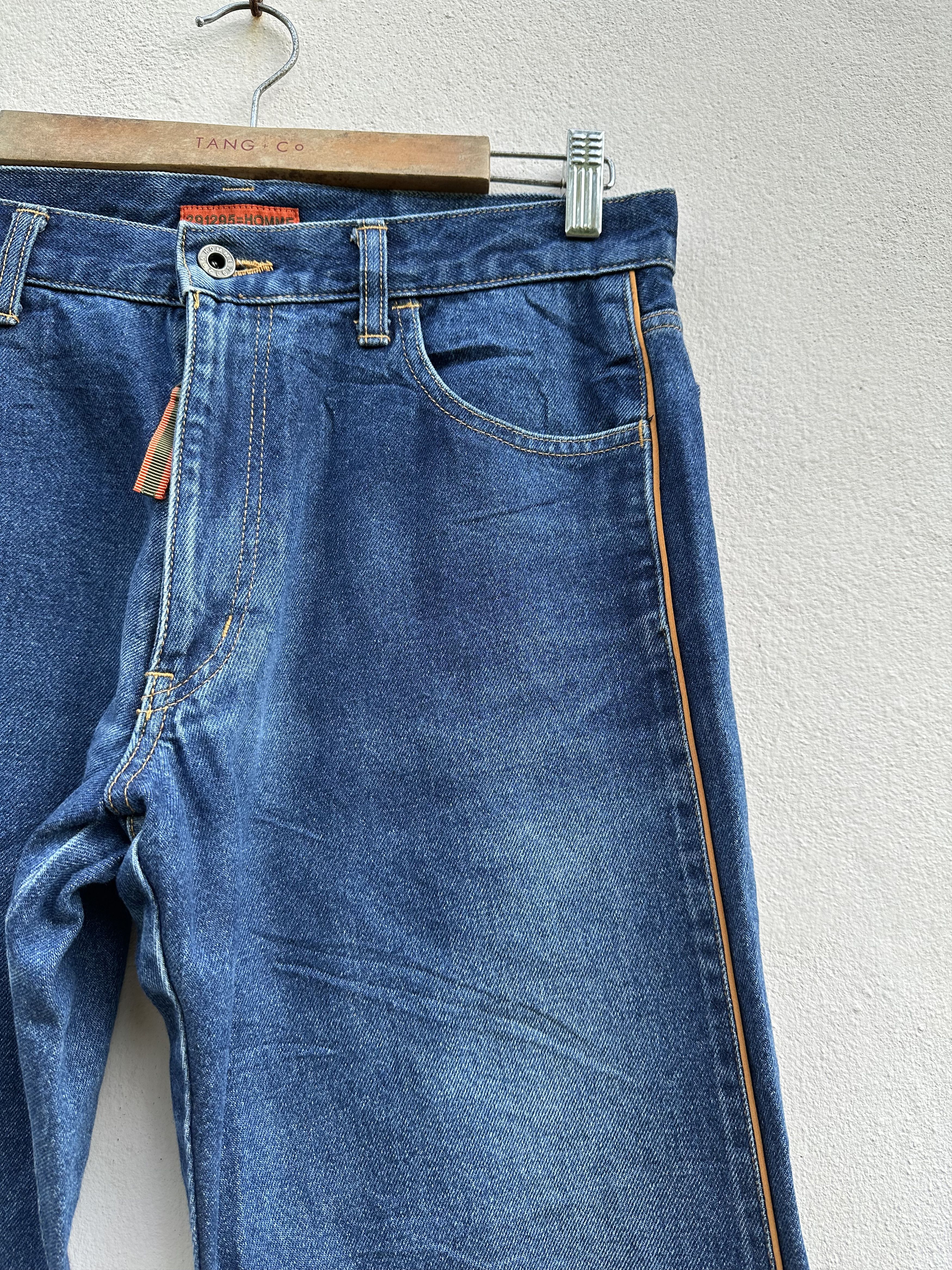 20471120 Rare!! Vtg 291295 Homme Side Striped Denim Jeans Size US 32 / EU 48 - 8 Thumbnail