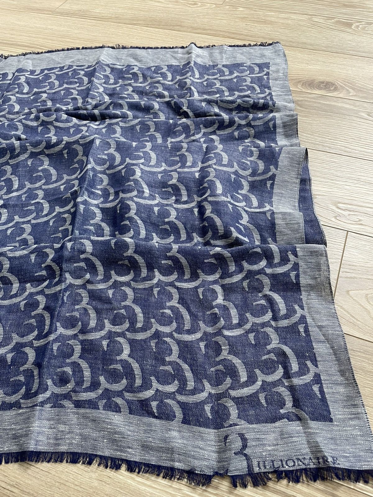 Billionaire Couture Billionare Couture Shawl Monogram BB Linen Scarf Auth Wrap Size ONE SIZE - 8 Thumbnail