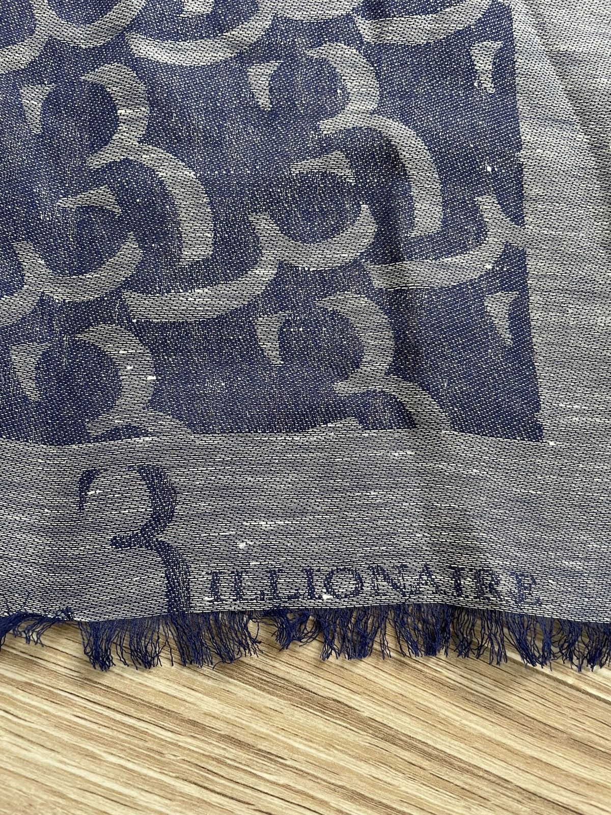 Billionaire Couture Billionare Couture Shawl Monogram BB Linen Scarf Auth Wrap Size ONE SIZE - 6 Thumbnail