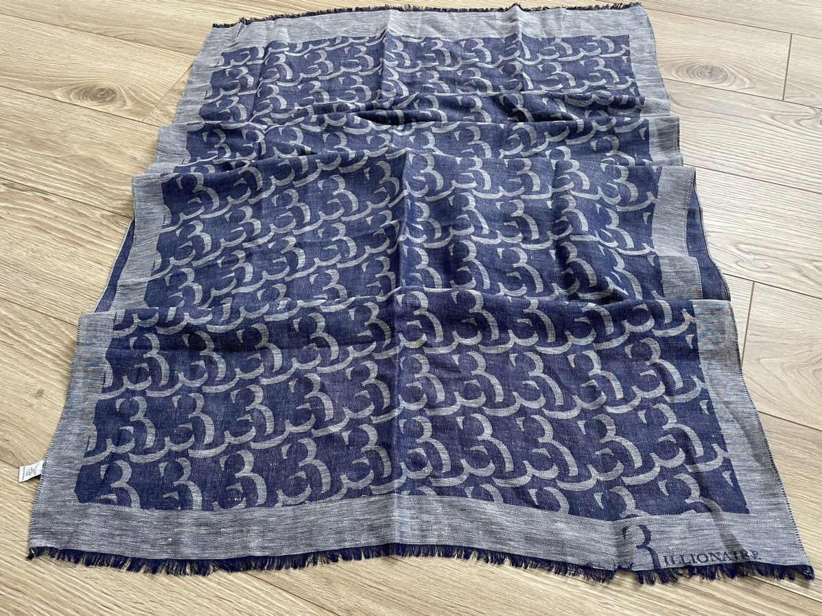 Billionaire Couture Billionare Couture Shawl Monogram BB Linen Scarf Auth Wrap Size ONE SIZE - 3 Thumbnail