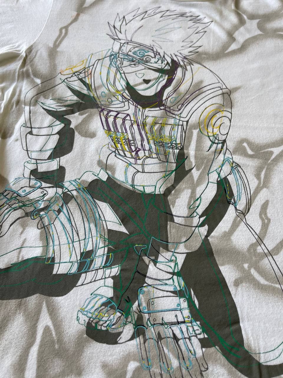 Anime × Cartoon Network × Vintage Naruto Kakashi Hatake Overprint Anime White/ Evangelion Size US L / EU 52-54 / 3 - 6 Thumbnail