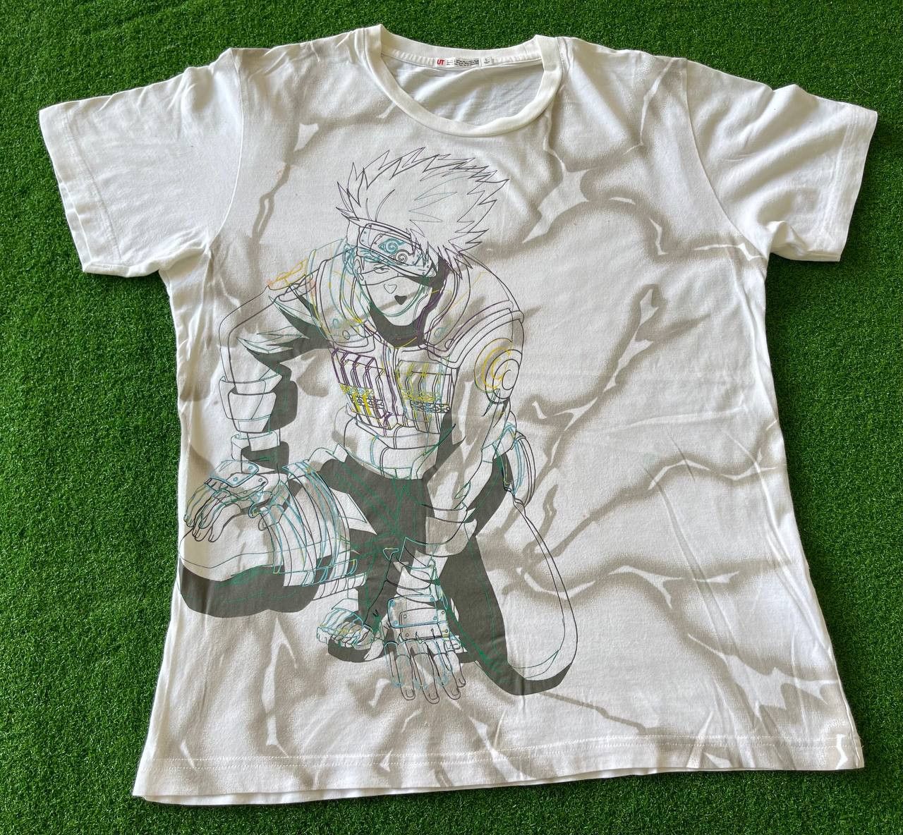 Anime × Cartoon Network × Vintage Naruto Kakashi Hatake Overprint Anime White/ Evangelion Size US L / EU 52-54 / 3 - 7 Thumbnail