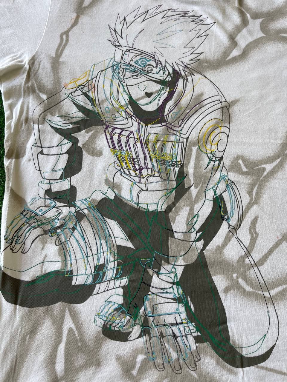 Anime × Cartoon Network × Vintage Naruto Kakashi Hatake Overprint Anime White/ Evangelion Size US L / EU 52-54 / 3 - 1 Thumbnail