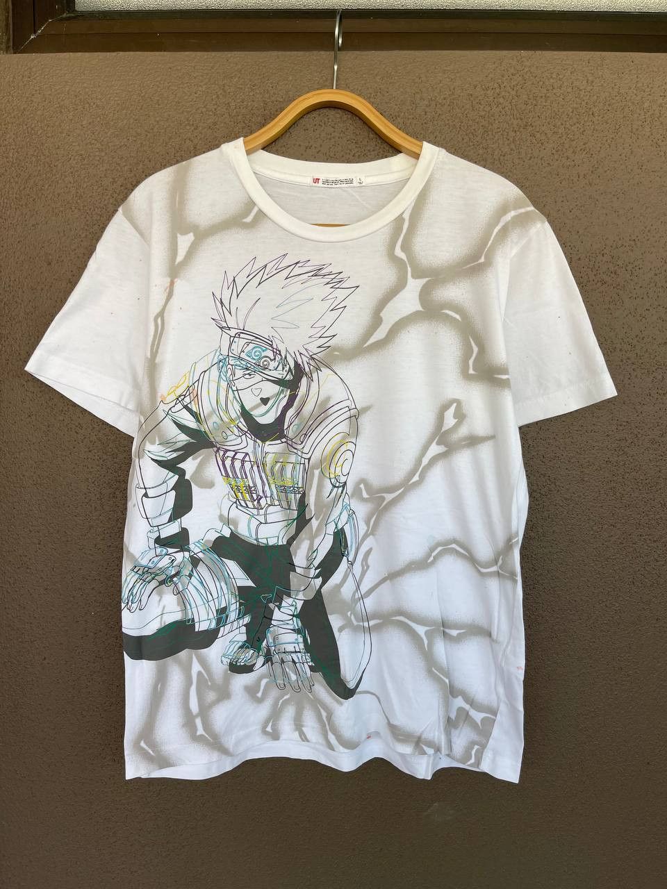 Anime × Cartoon Network × Vintage Naruto Kakashi Hatake Overprint Anime White/ Evangelion Size US L / EU 52-54 / 3 - 2 Thumbnail