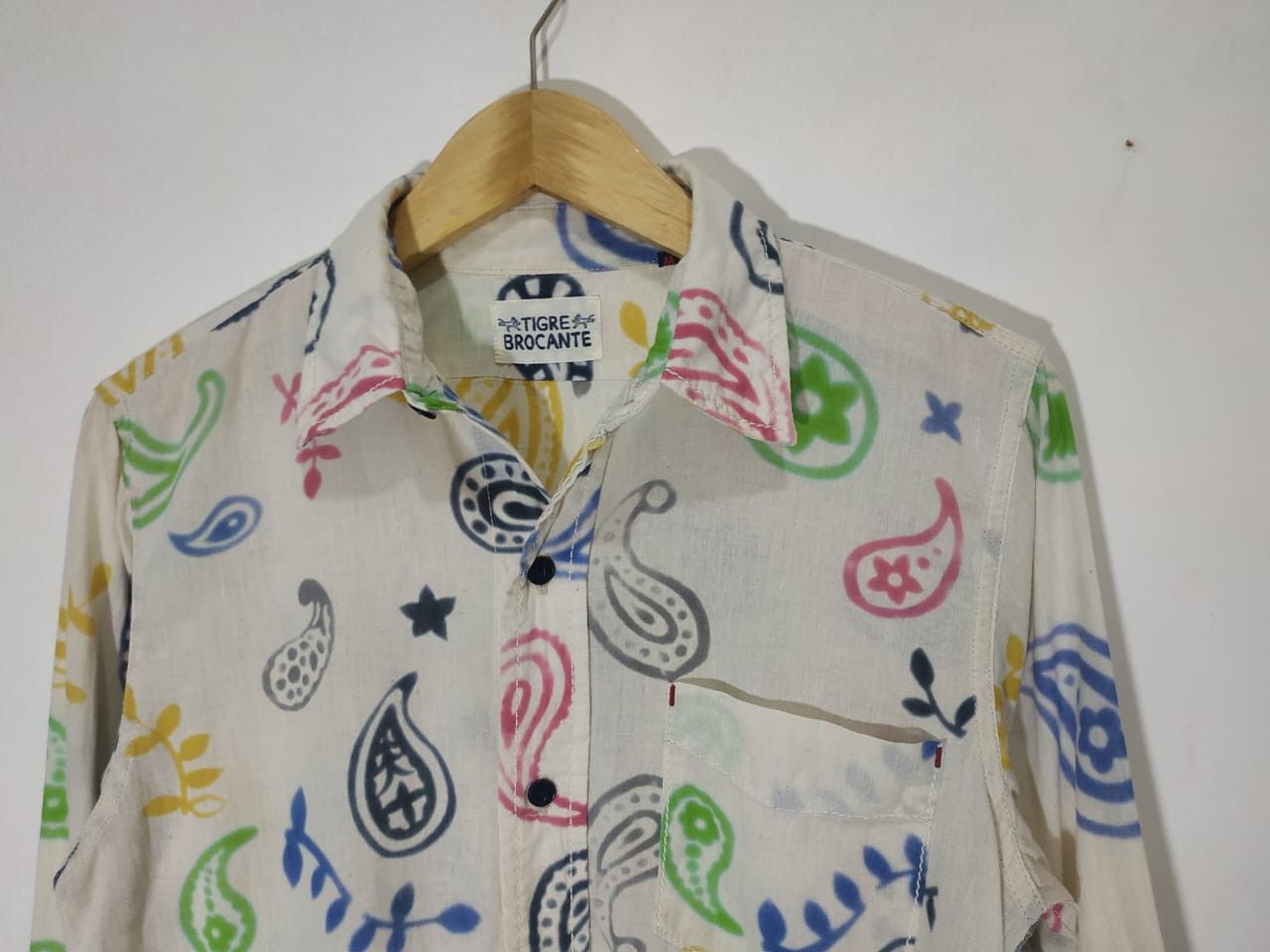 Japanese Brand Fit S to M, Tigre Brocante Paisley Shirt Size US M / EU 48-50 / 2 - 7 Thumbnail