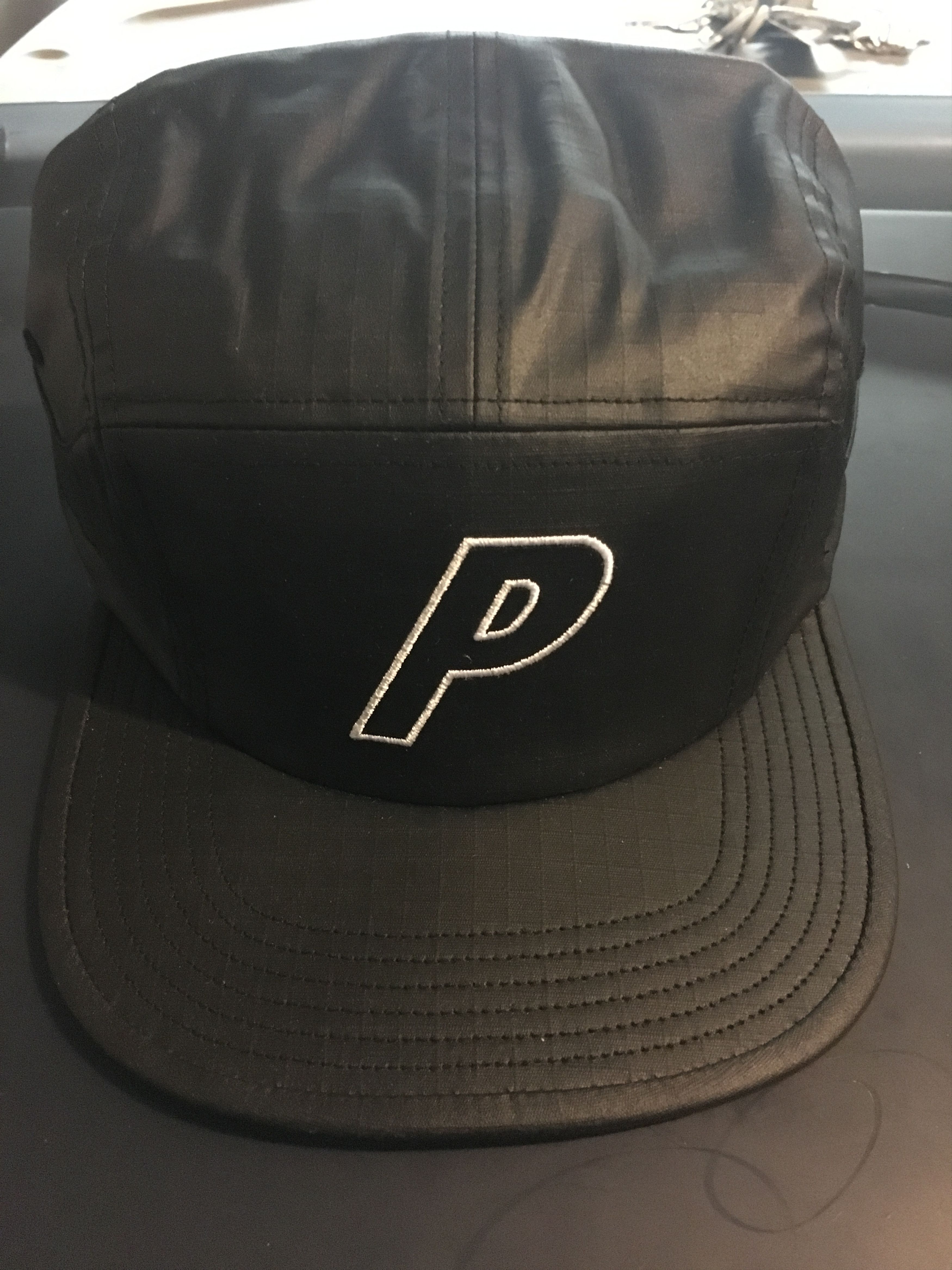image of Palace Panel Black Matte Hat Cap, Men's