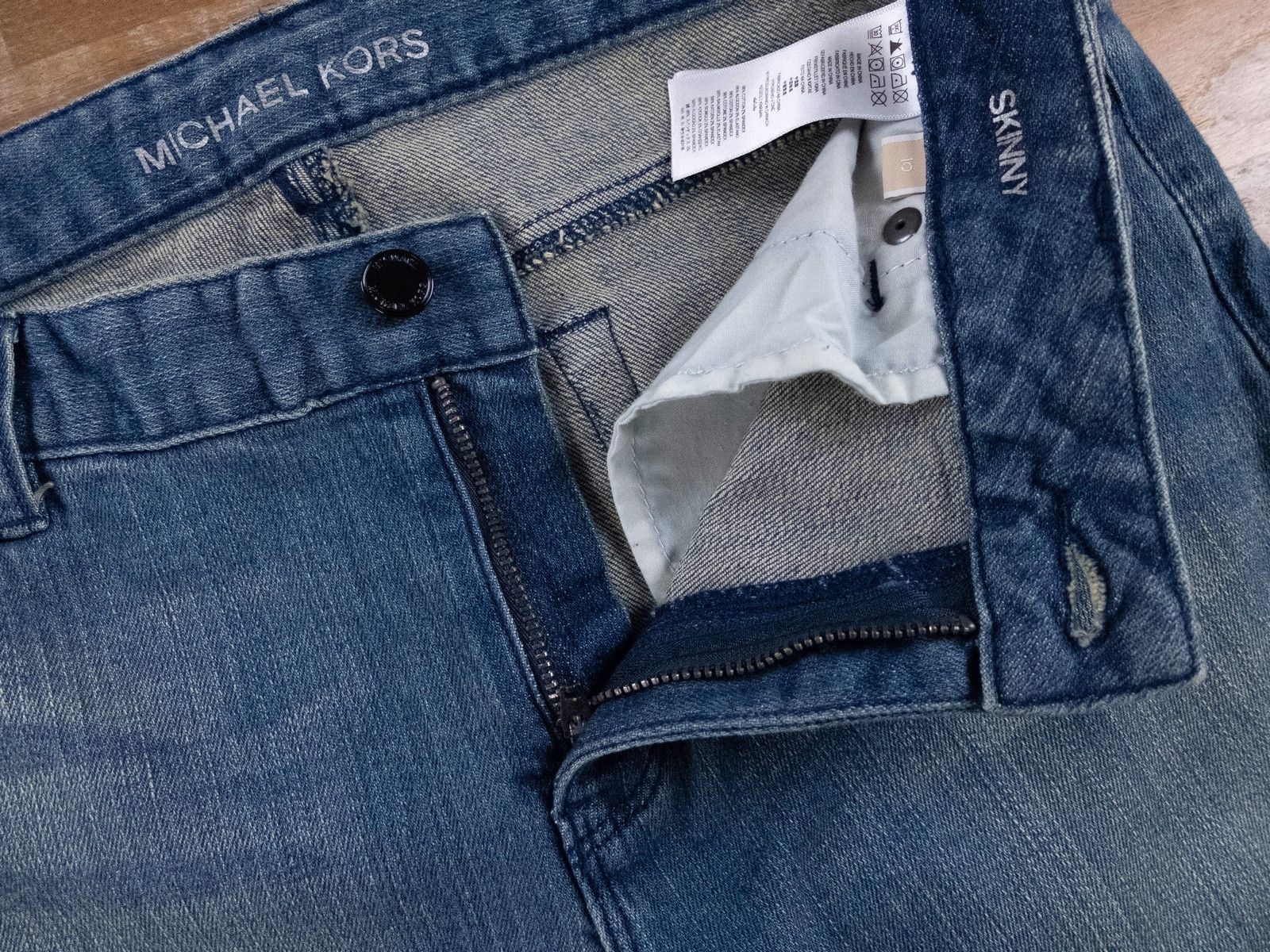 Michael Kors MICHAEL KORS skinny blue sequin back pocket jeans 10 US Size 32" / US 10 / IT 46 - 9 Thumbnail