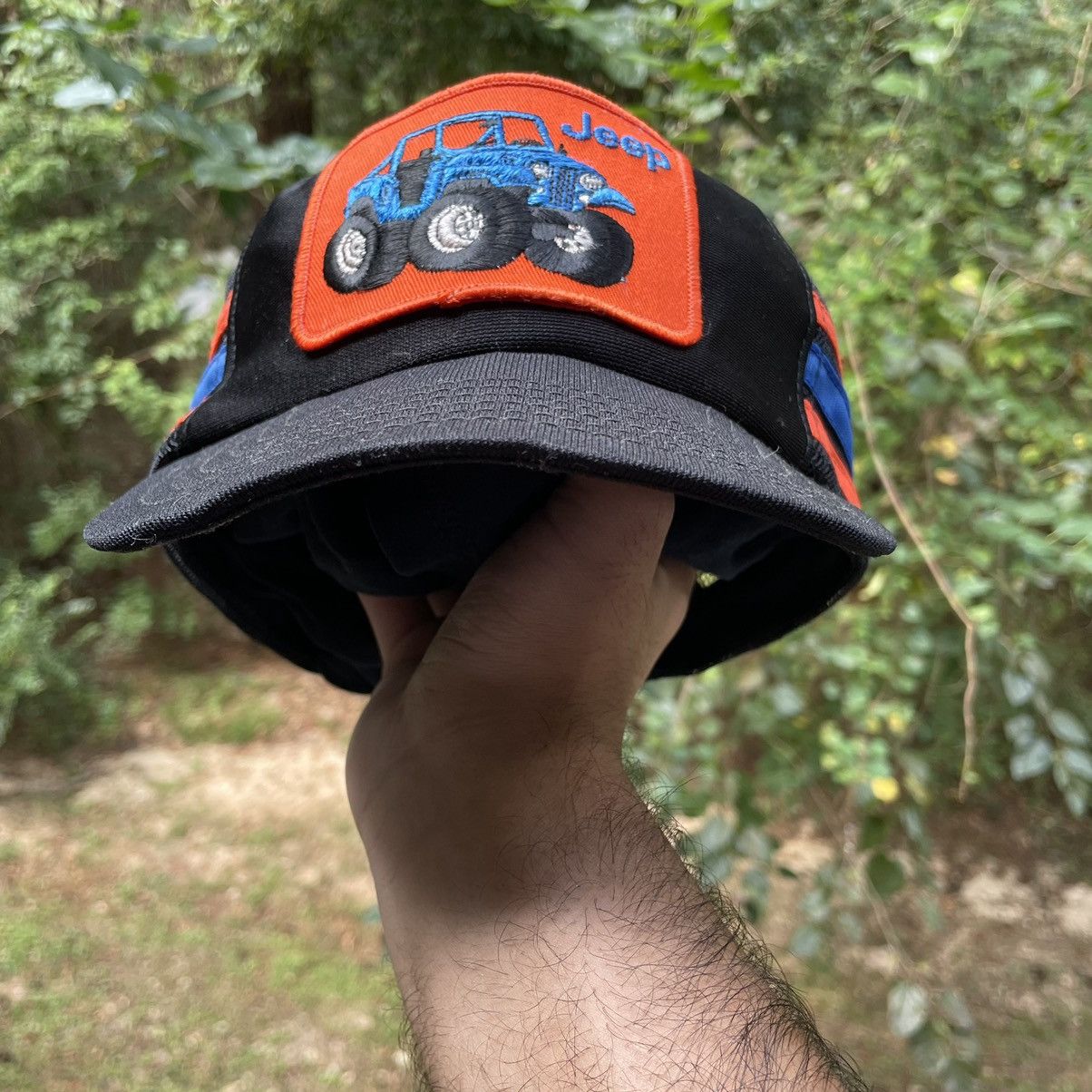 Jeep × Vintage Vintage Jeep Mesh 3 Stripe Trucker Hat OSFA GUC Size ONE SIZE - 6 Thumbnail