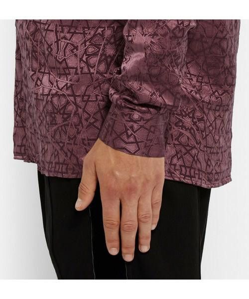 Haider Ackermann Haider Ackermann Linen and Silk Blend Jacquard Shirt Size US XL / EU 56 / 4 - 10 Thumbnail