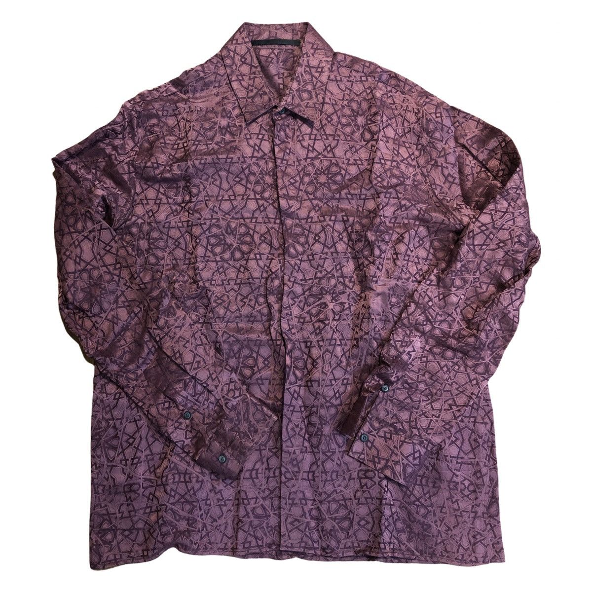 Haider Ackermann Haider Ackermann Linen and Silk Blend Jacquard Shirt Size US XL / EU 56 / 4 - 1 Thumbnail
