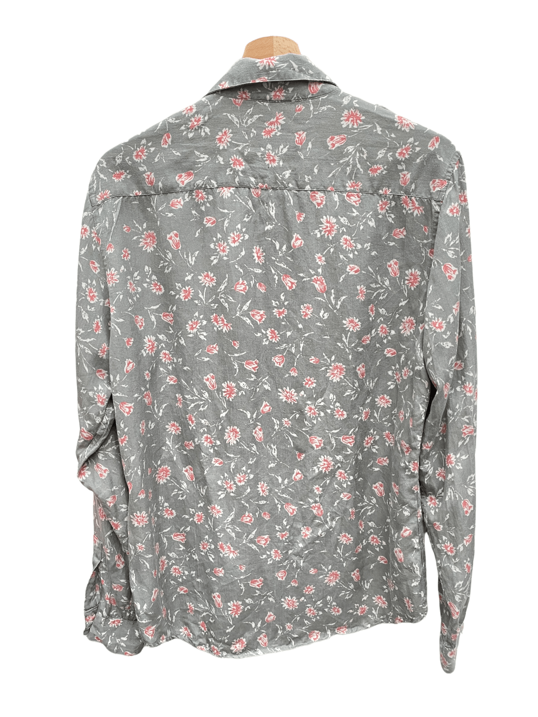Sandro Kaki Floral Shirt Size US M / EU 48-50 / 2 - 3 Thumbnail
