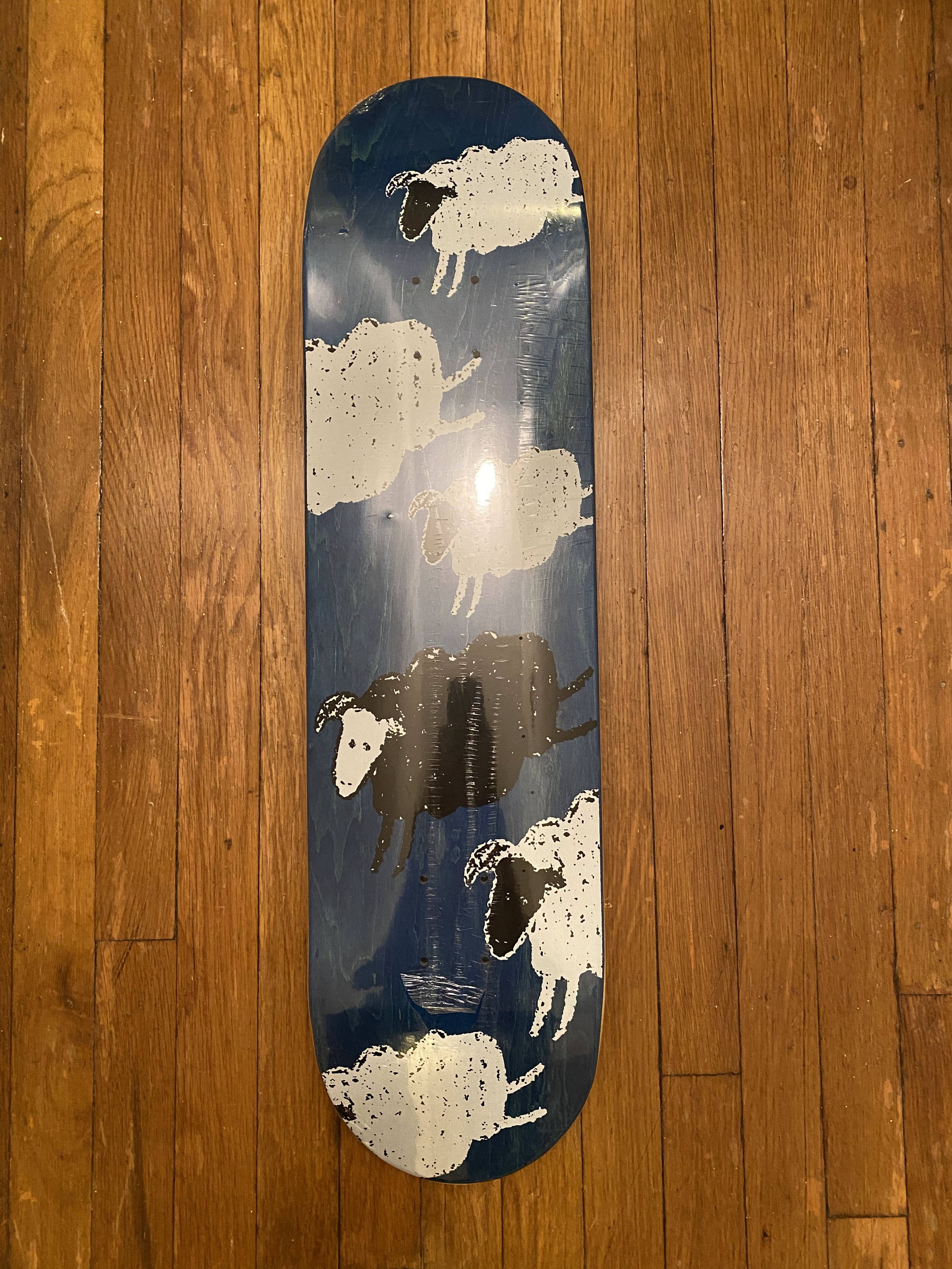 image of Call Me 917 Sheep Skateboard Deck, Men's