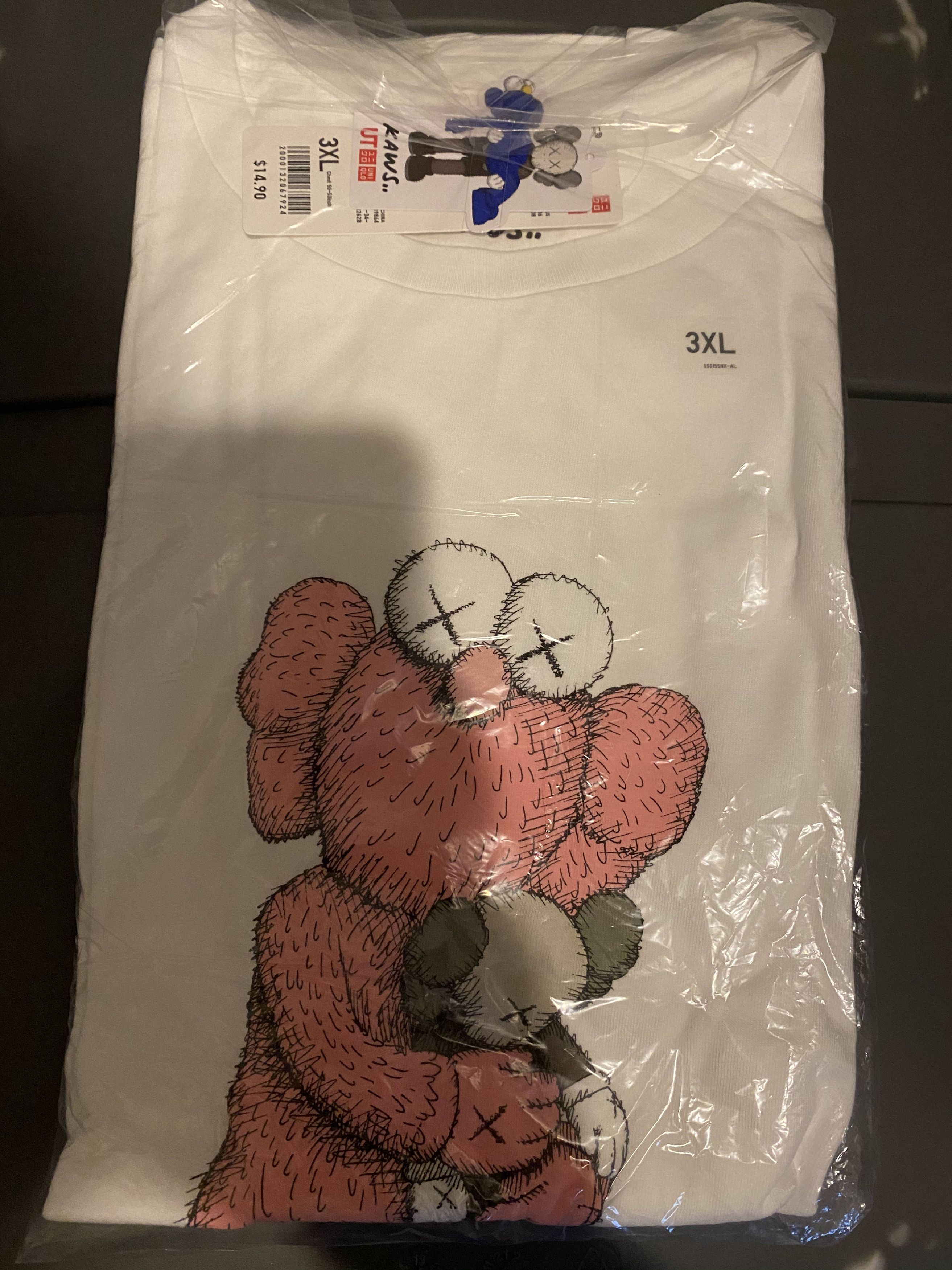 Kaws × Uniqlo Uniqlo x Kaws Pink BFF Tee White 3XL XXXL Size US XXL / EU 58 / 5 - 1 Thumbnail