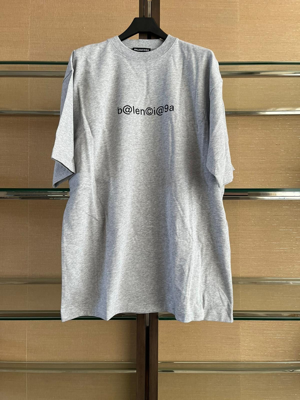 image of Balenciaga Oversized Symbols T-Shirt Ss In Gray in Grey, Men's (Size XS)
