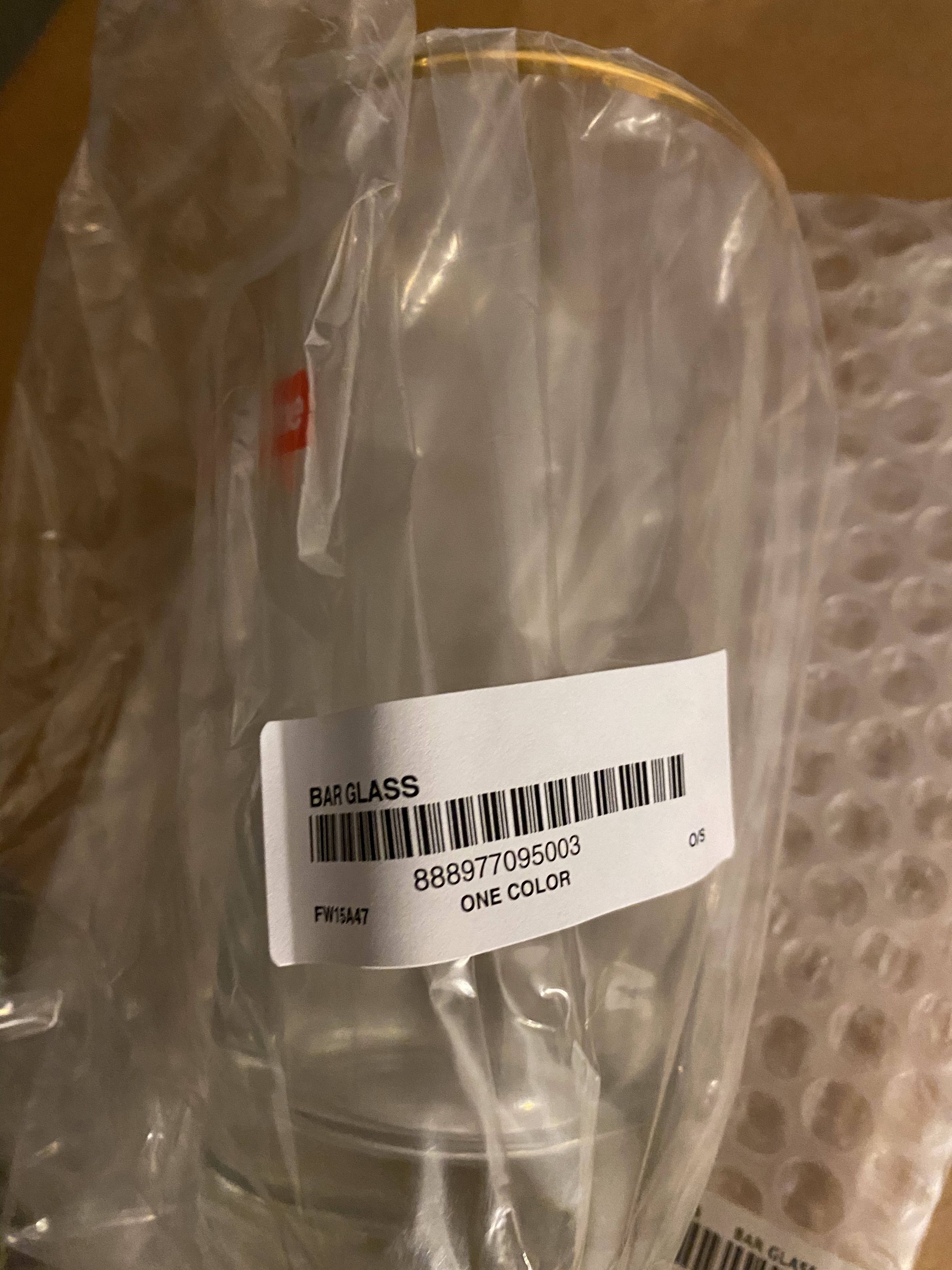 Supreme Supreme Bar Glass Size ONE SIZE - 2 Thumbnail