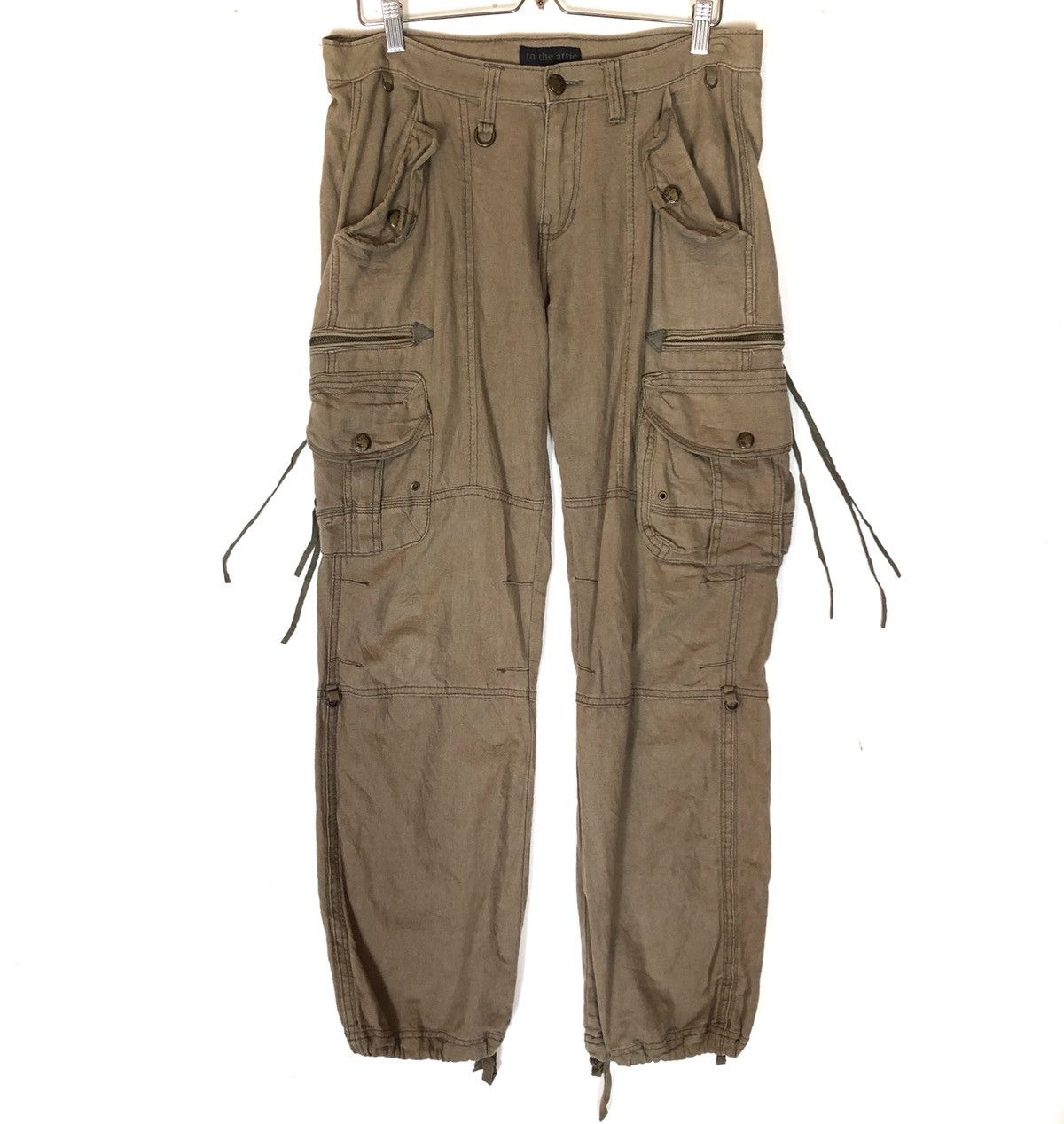 Designer Cargo Multi Pocket Zipper Parachute Trousers Pants Size US 34 / EU 50 - 1 Thumbnail