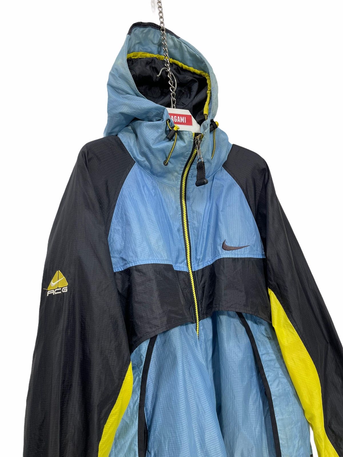 Nike 🌟 Vtg Nike ACG Nylon Thin Hoodie Jacket Multicolour 26🟩 Size US M / EU 48-50 / 2 - 1 Thumbnail