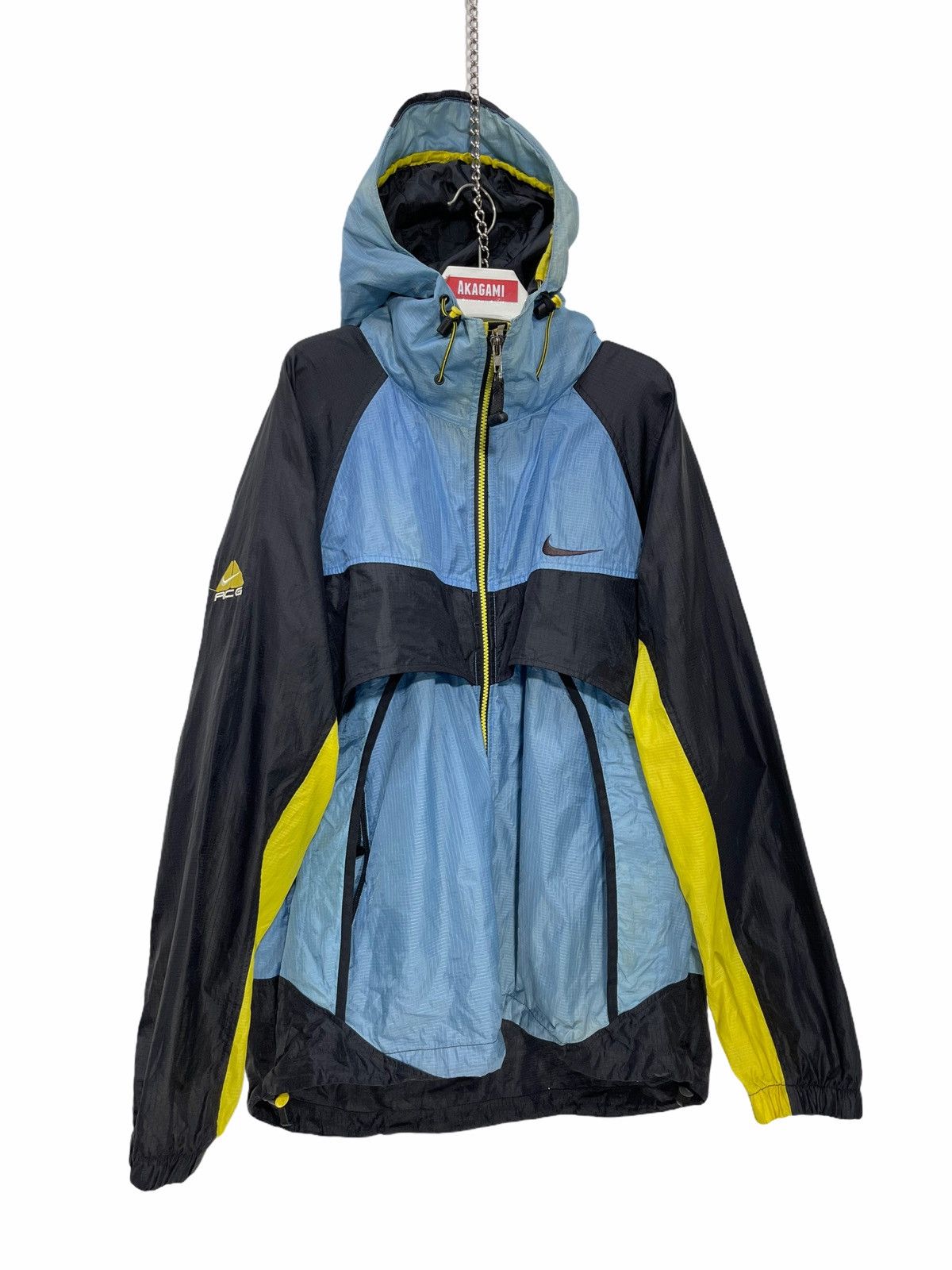 Nike 🌟 Vtg Nike ACG Nylon Thin Hoodie Jacket Multicolour 26🟩 Size US M / EU 48-50 / 2 - 2 Thumbnail