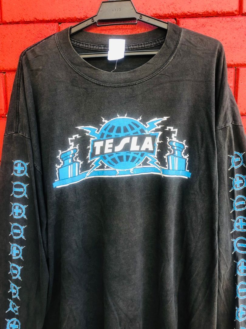 Band Tees × Vintage Vintage Tesla Replugged Band Music Shirt Size US XL / EU 56 / 4 - 3 Thumbnail