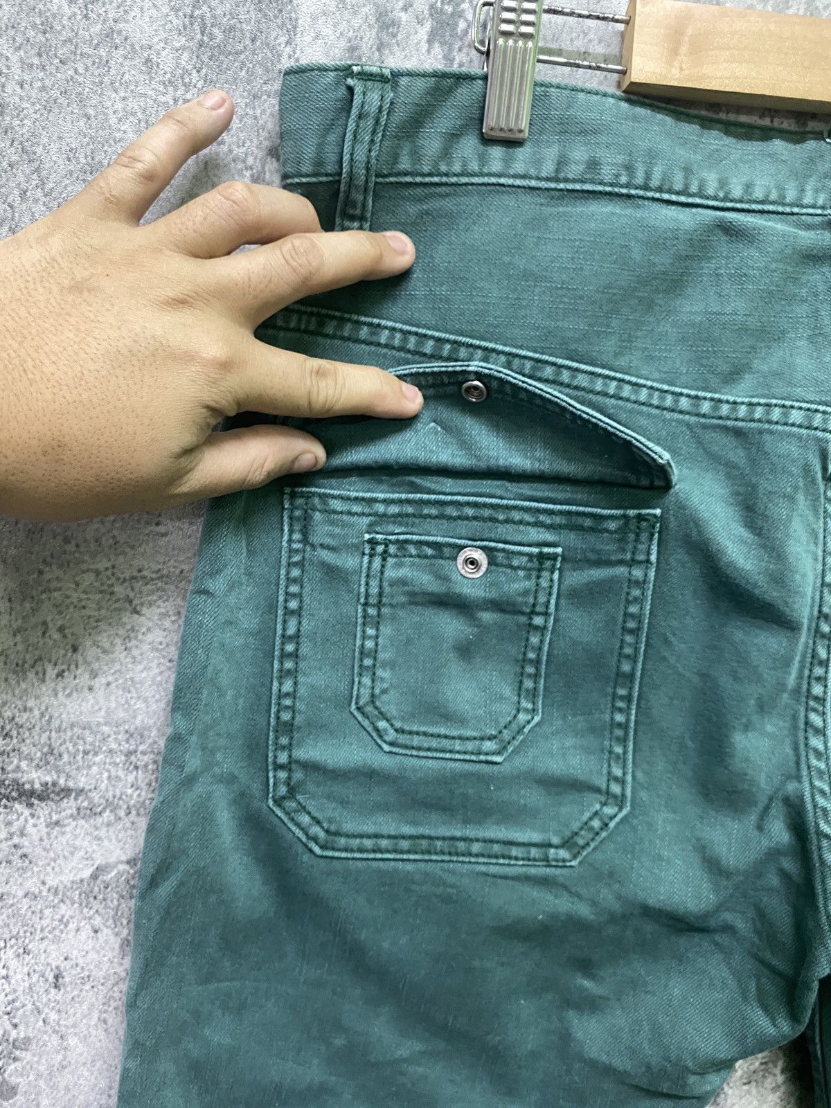 Japanese Brand × Takeo Kikuchi TAKEO KIKUCHI Bush Pants Green faded Pants Size US 34 / EU 50 - 18 Thumbnail