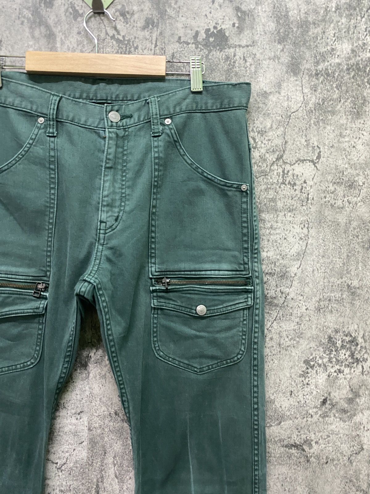 Japanese Brand × Takeo Kikuchi TAKEO KIKUCHI Bush Pants Green faded Pants Size US 34 / EU 50 - 5 Thumbnail