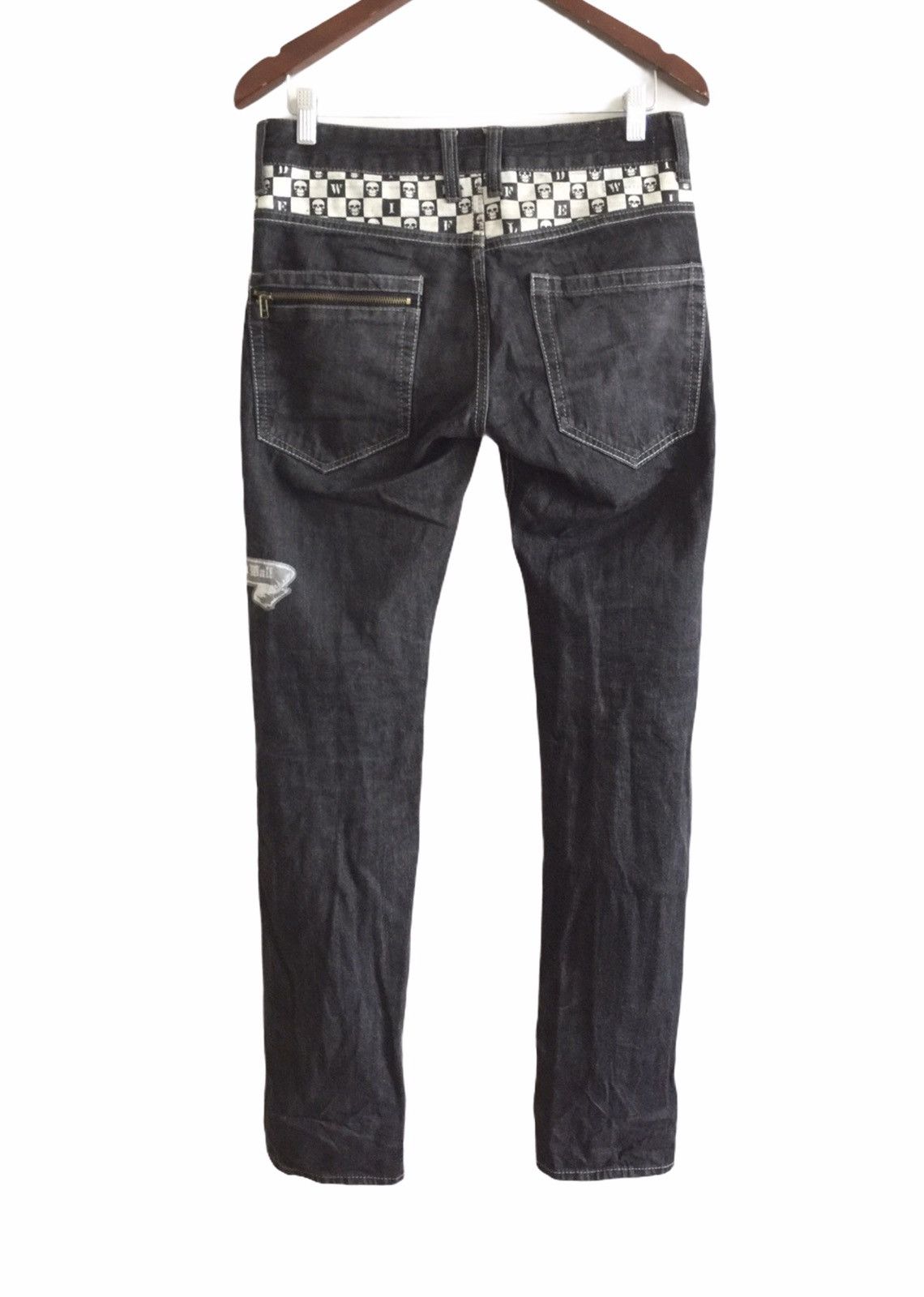 Designer × Seditionaries Punk Rock Denim Skulls Design Trousers Pants Size US 31 - 3 Thumbnail