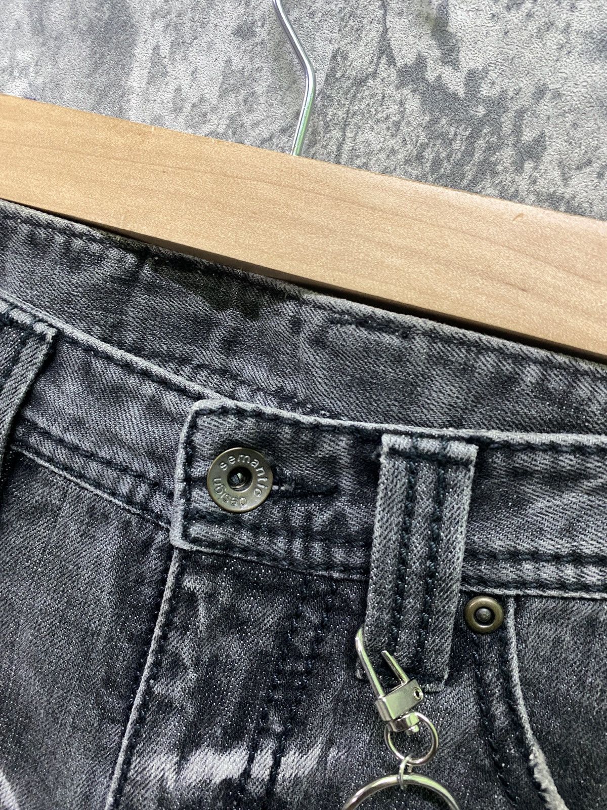 Designer × Japanese Brand SEMANTIC DESIGN Acid Wash Black Faded Jeans Size US 32 / EU 48 - 8 Thumbnail