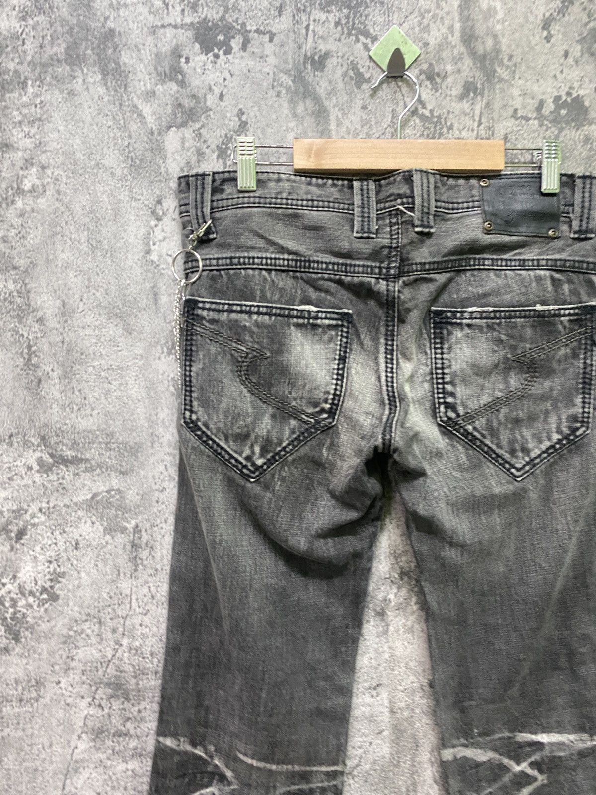 Designer × Japanese Brand SEMANTIC DESIGN Acid Wash Black Faded Jeans Size US 32 / EU 48 - 10 Thumbnail
