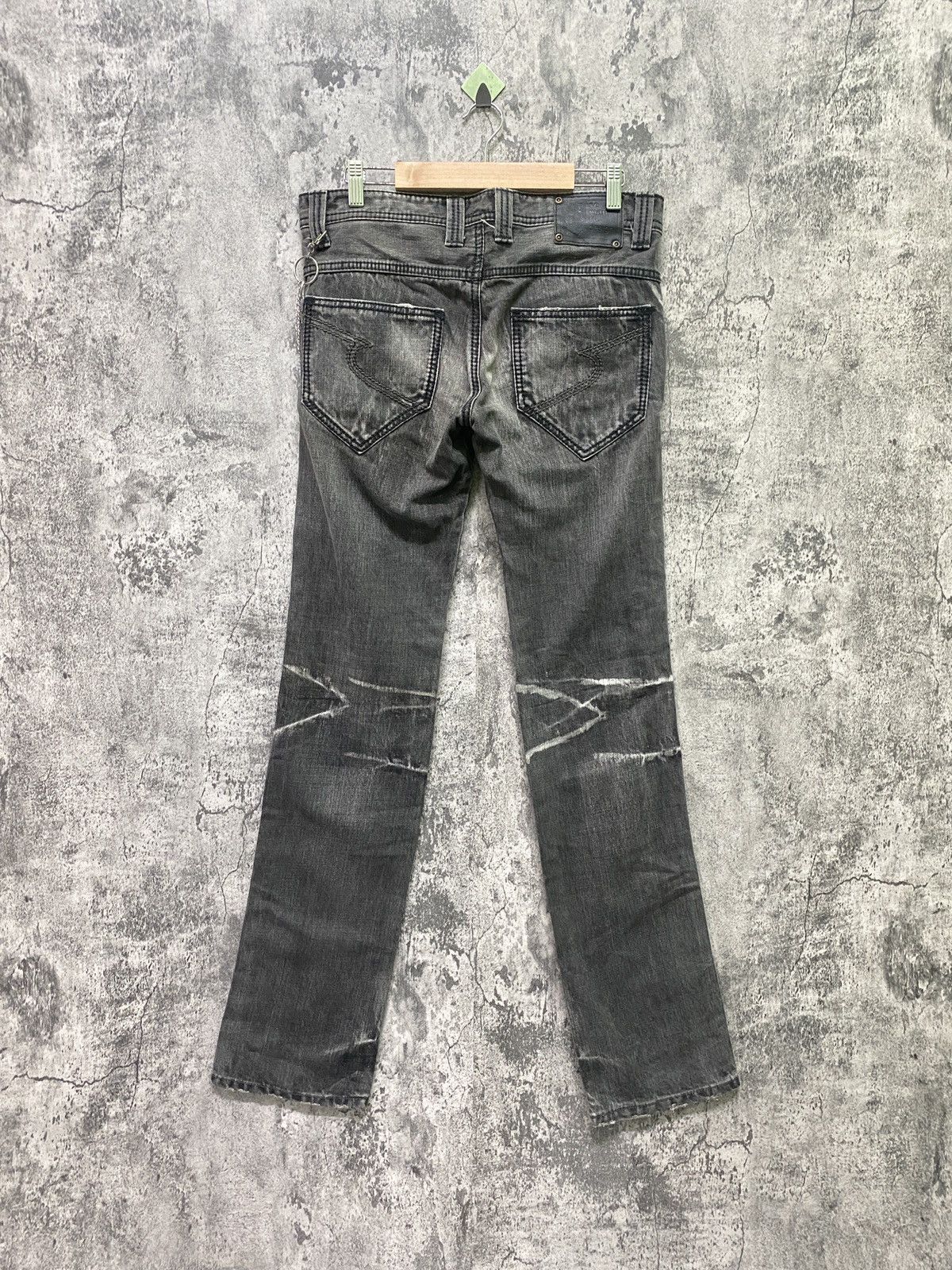 Designer × Japanese Brand SEMANTIC DESIGN Acid Wash Black Faded Jeans Size US 32 / EU 48 - 2 Thumbnail