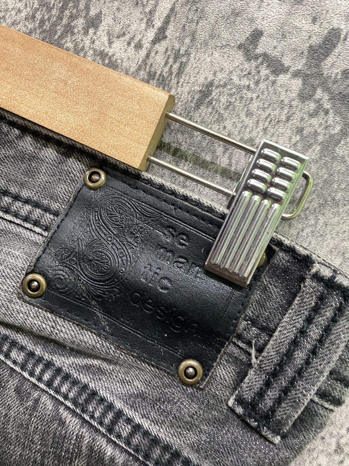 Designer × Japanese Brand SEMANTIC DESIGN Acid Wash Black Faded Jeans Size US 32 / EU 48 - 14 Thumbnail