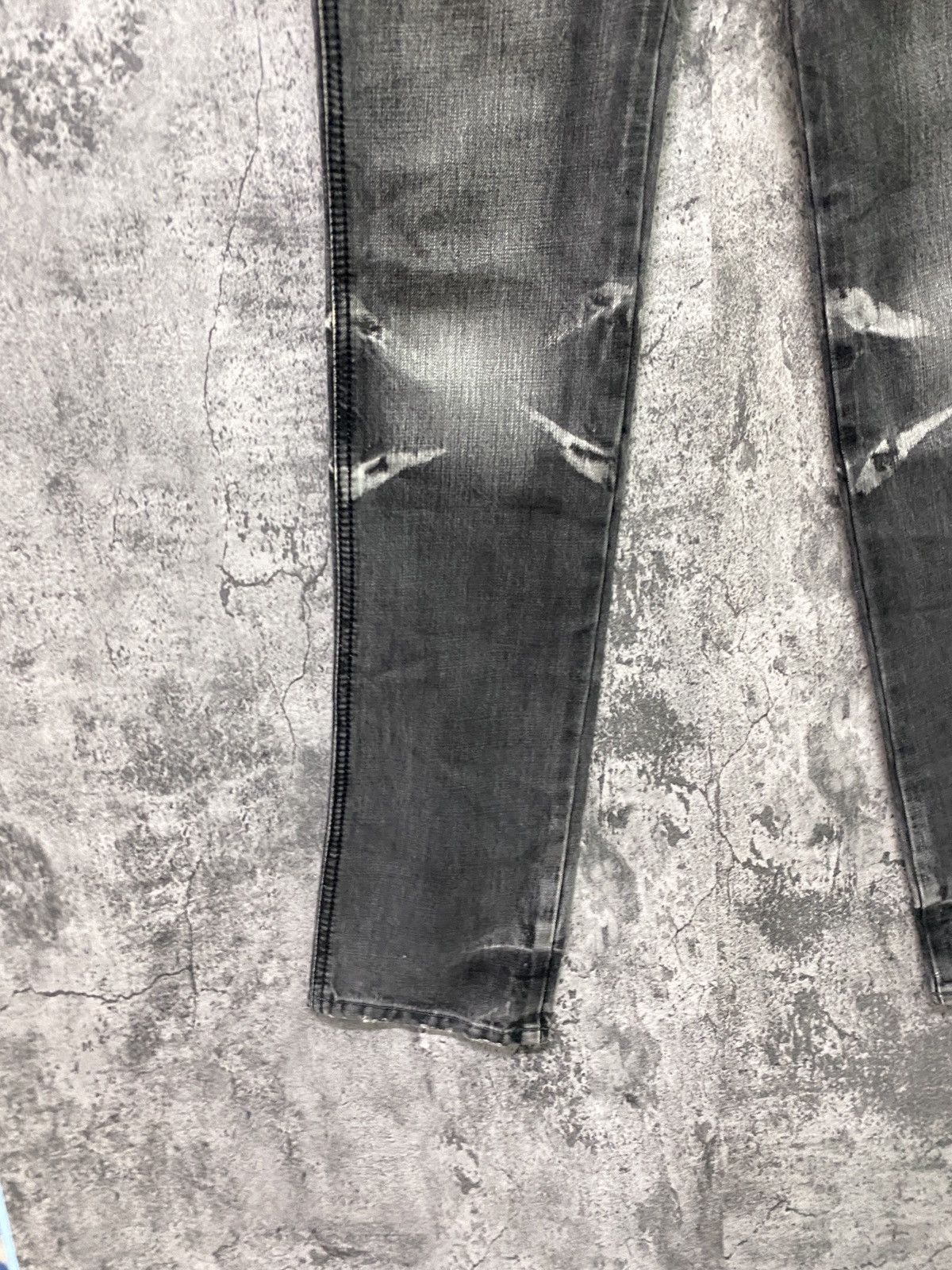 Designer × Japanese Brand SEMANTIC DESIGN Acid Wash Black Faded Jeans Size US 32 / EU 48 - 7 Thumbnail