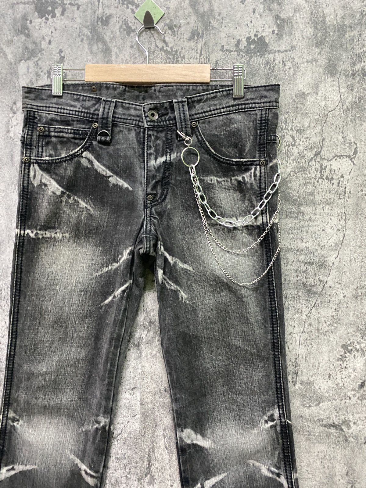 Designer × Japanese Brand SEMANTIC DESIGN Acid Wash Black Faded Jeans Size US 32 / EU 48 - 5 Thumbnail