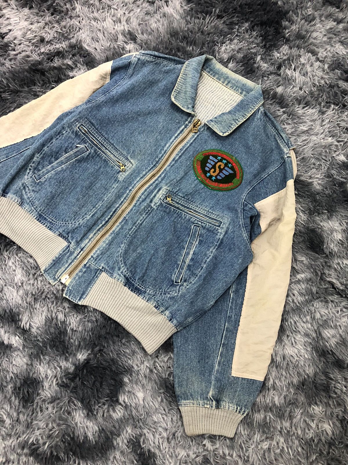 Edwin × Vintage 🔥Rare🔥1980s Edwin Bomber Zipper Jacket ( Something label ) Size US L / EU 52-54 / 3 - 6 Thumbnail