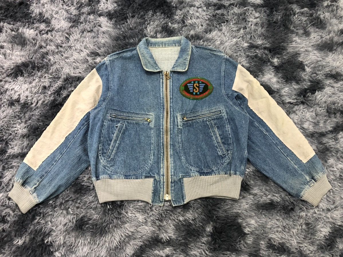 Edwin × Vintage 🔥Rare🔥1980s Edwin Bomber Zipper Jacket ( Something label ) Size US L / EU 52-54 / 3 - 2 Thumbnail