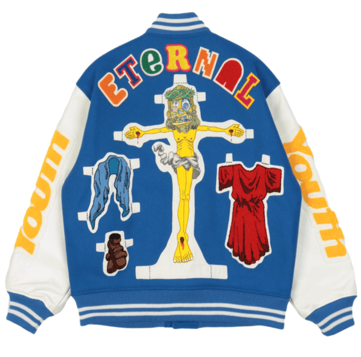 Saint Michael SAINT Mxxxxxx Michael Takashi Murakami Varsity Jacket JESUS Size US M / EU 48-50 / 2 - 12 Thumbnail