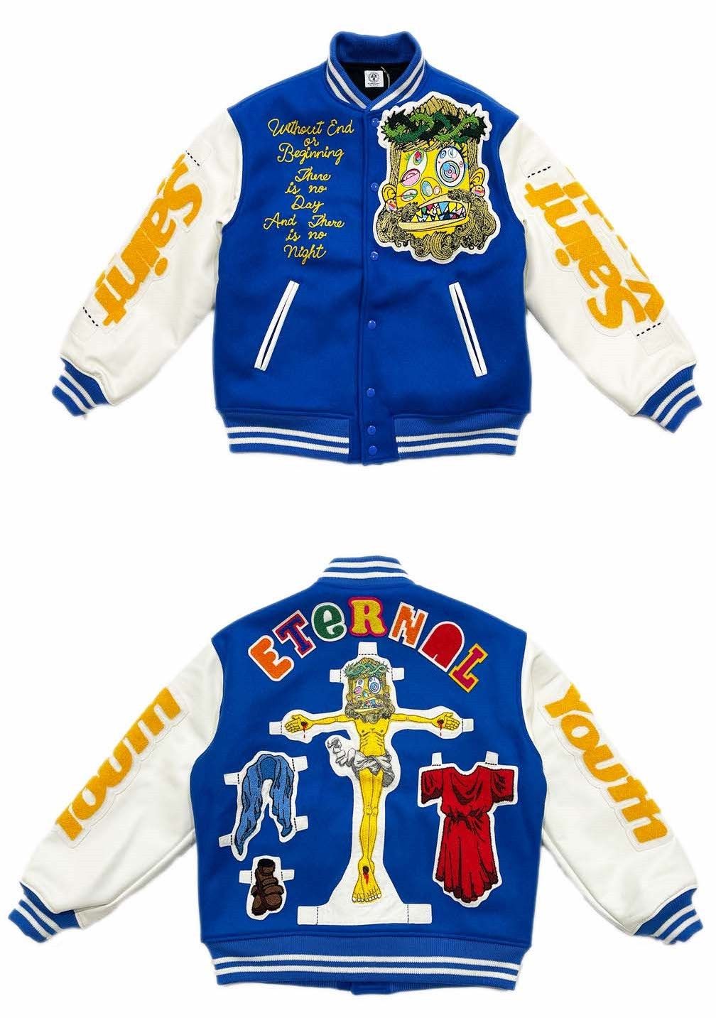 Saint Michael SAINT Mxxxxxx Michael Takashi Murakami Varsity Jacket JESUS Size US M / EU 48-50 / 2 - 9 Thumbnail