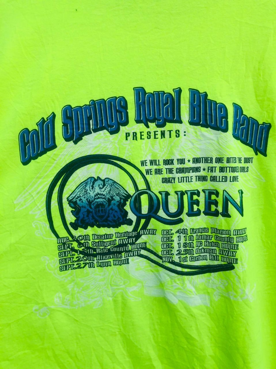 Band Tees × Vintage Vinatge Queen Cold Springs Royal Blue Band Shirt Size US XL / EU 56 / 4 - 4 Thumbnail