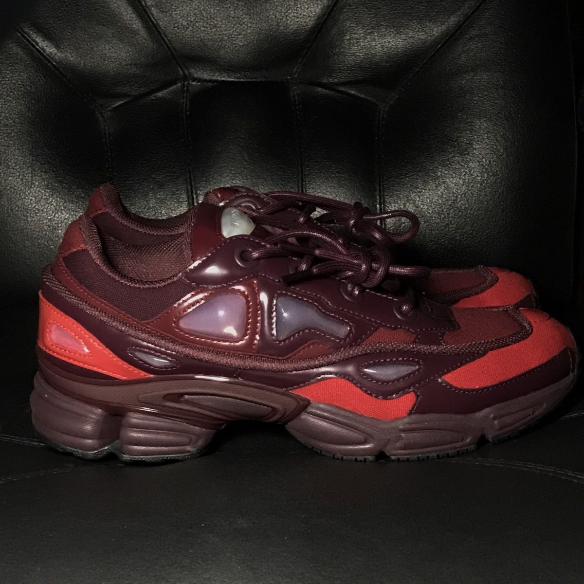 Adidas × Raf Simons Raf Simons x Ozweego 3 Burgundy Size US 9 / EU 42 - 1 Thumbnail