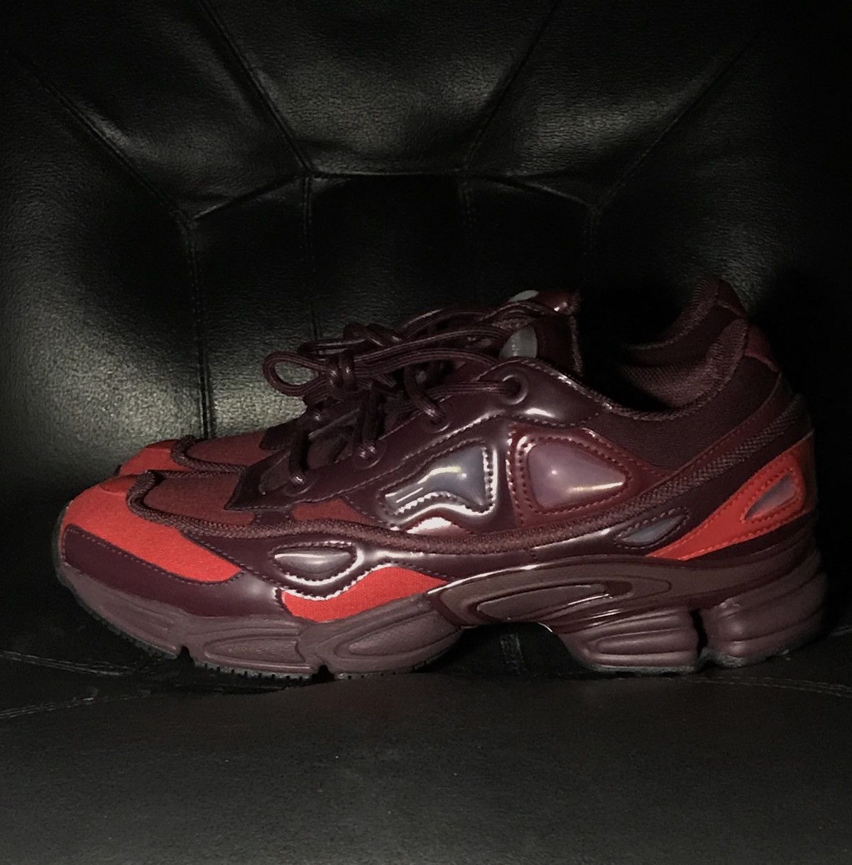 Adidas × Raf Simons Raf Simons x Ozweego 3 Burgundy Size US 9 / EU 42 - 3 Thumbnail