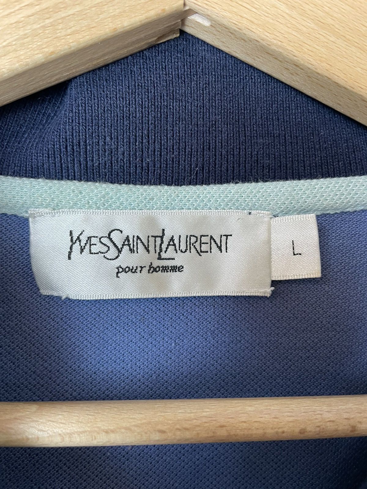 Vintage × Yves Saint Laurent YSL Yves Saint Laurent vintage luxury polo tee Size US L / EU 52-54 / 3 - 3 Thumbnail