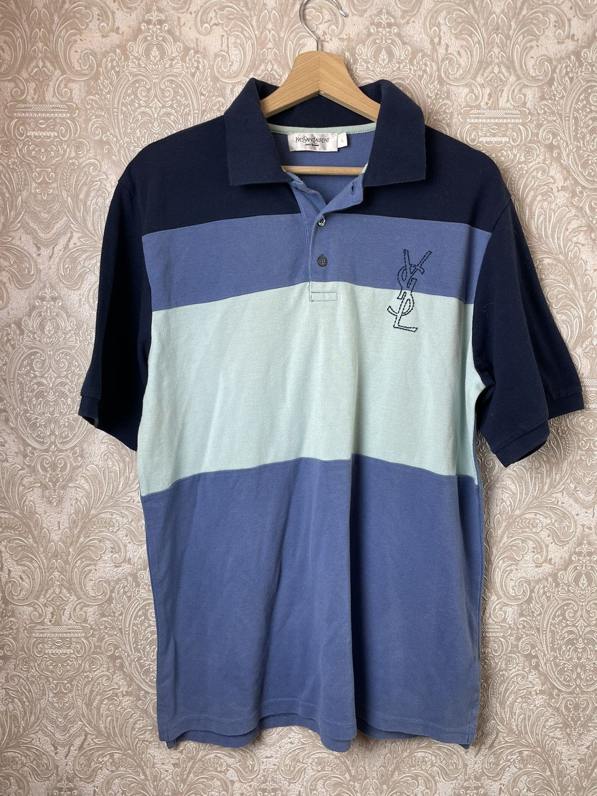 Vintage × Yves Saint Laurent YSL Yves Saint Laurent vintage luxury polo tee Size US L / EU 52-54 / 3 - 1 Thumbnail