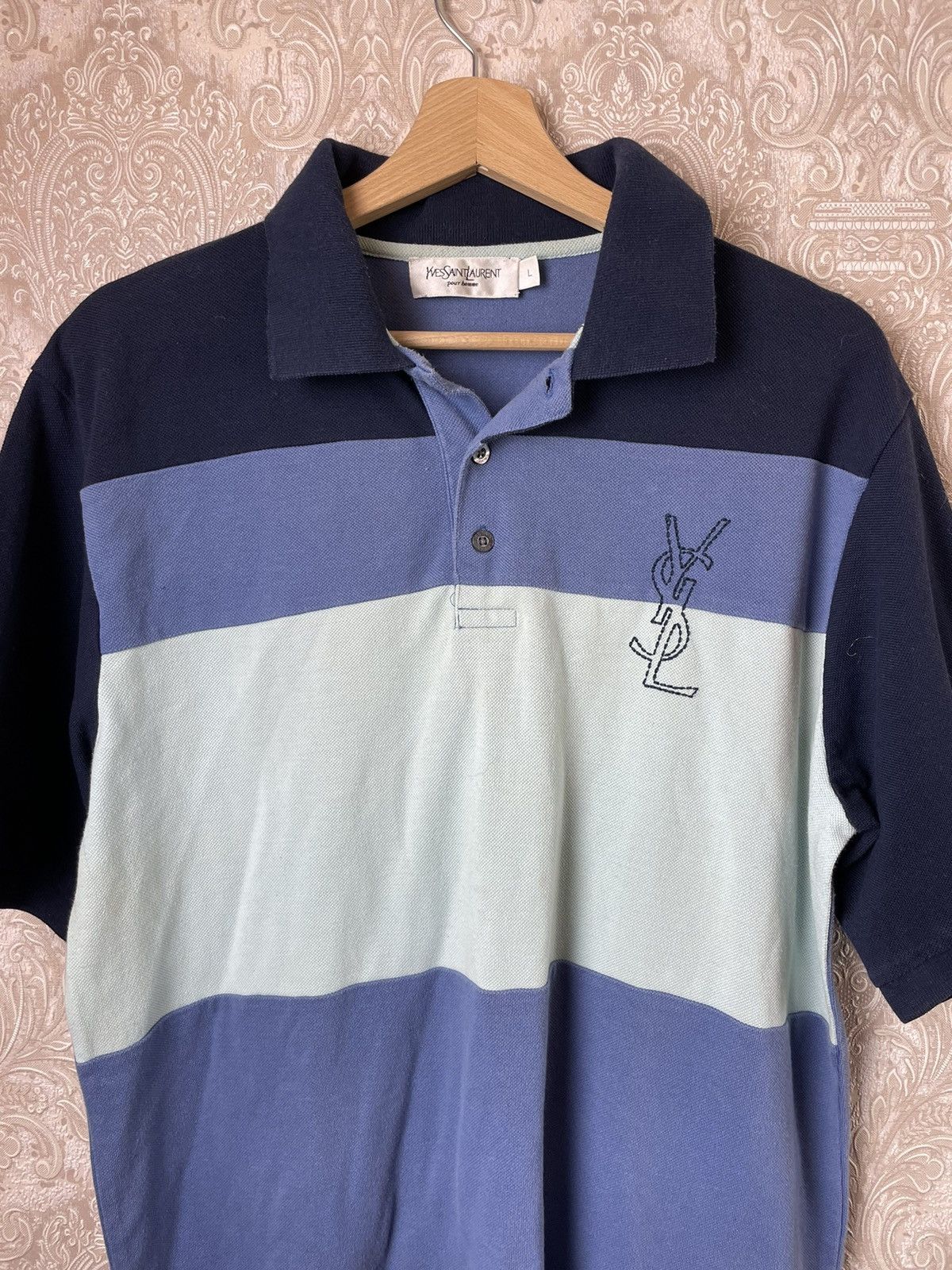 Vintage × Yves Saint Laurent YSL Yves Saint Laurent vintage luxury polo tee Size US L / EU 52-54 / 3 - 2 Thumbnail