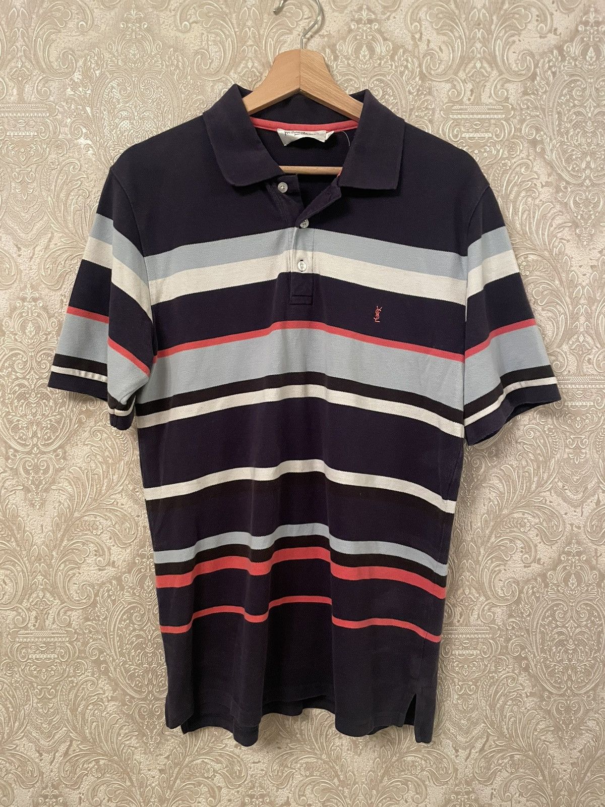 Vintage × Yves Saint Laurent YSL Yves Saint Laurent vintage luxury polo tee Size US L / EU 52-54 / 3 - 1 Thumbnail