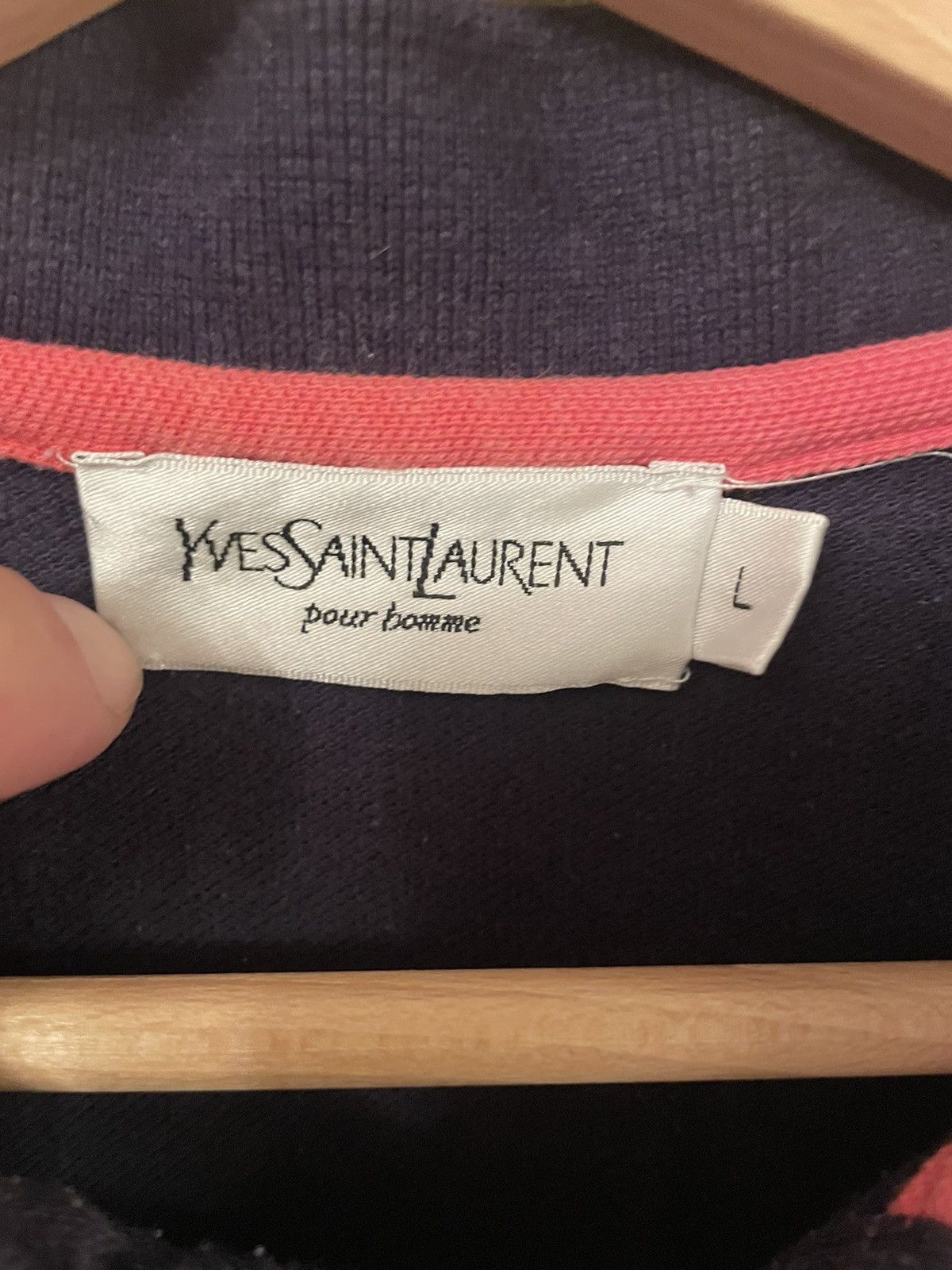 Vintage × Yves Saint Laurent YSL Yves Saint Laurent vintage luxury polo tee Size US L / EU 52-54 / 3 - 3 Thumbnail