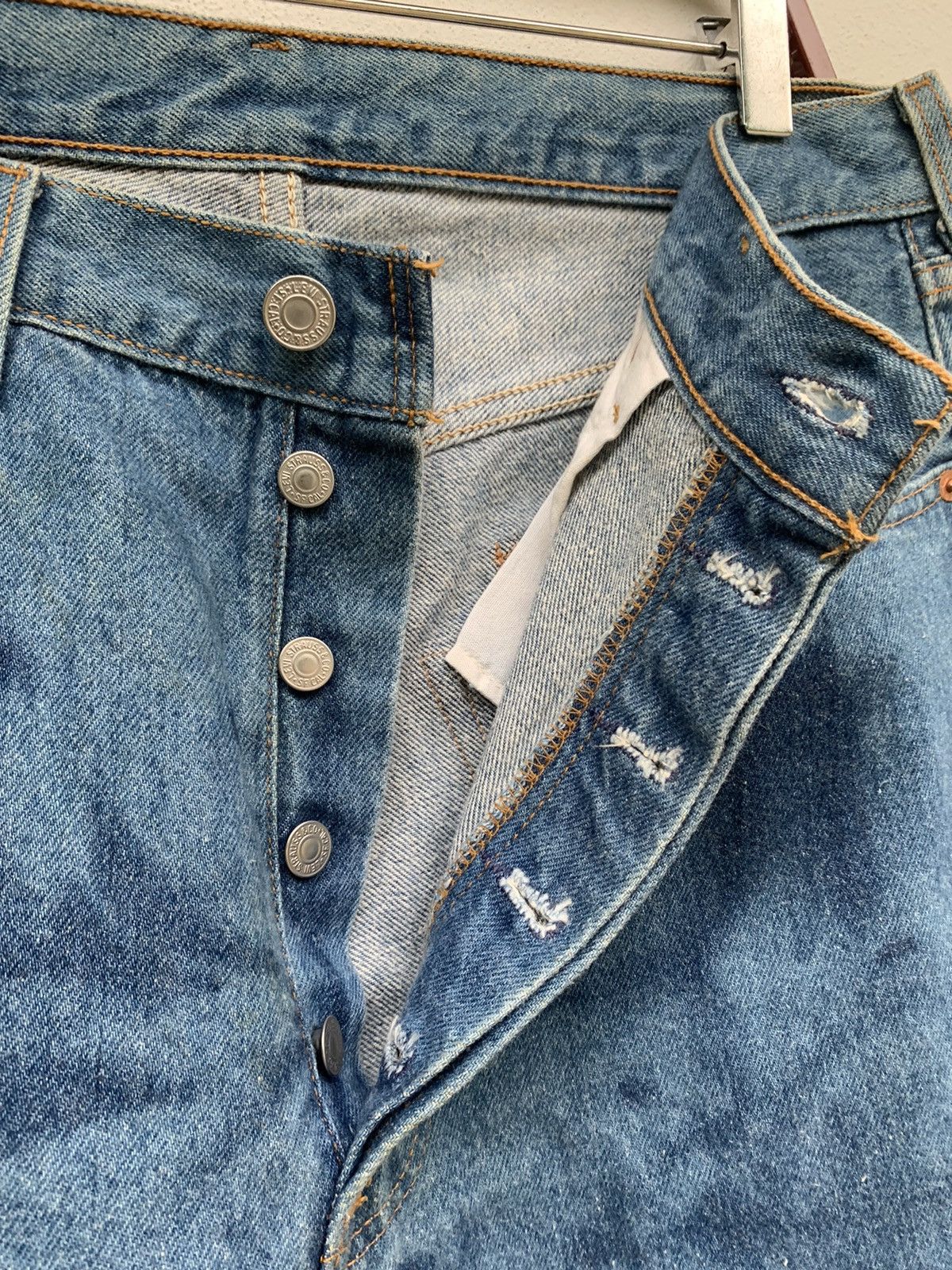 Bob Marley LEVI’S 501 RECONSTRUCTED BOB MARLEY REGGAE DENIM PANTS Size US 32 / EU 48 - 13 Thumbnail