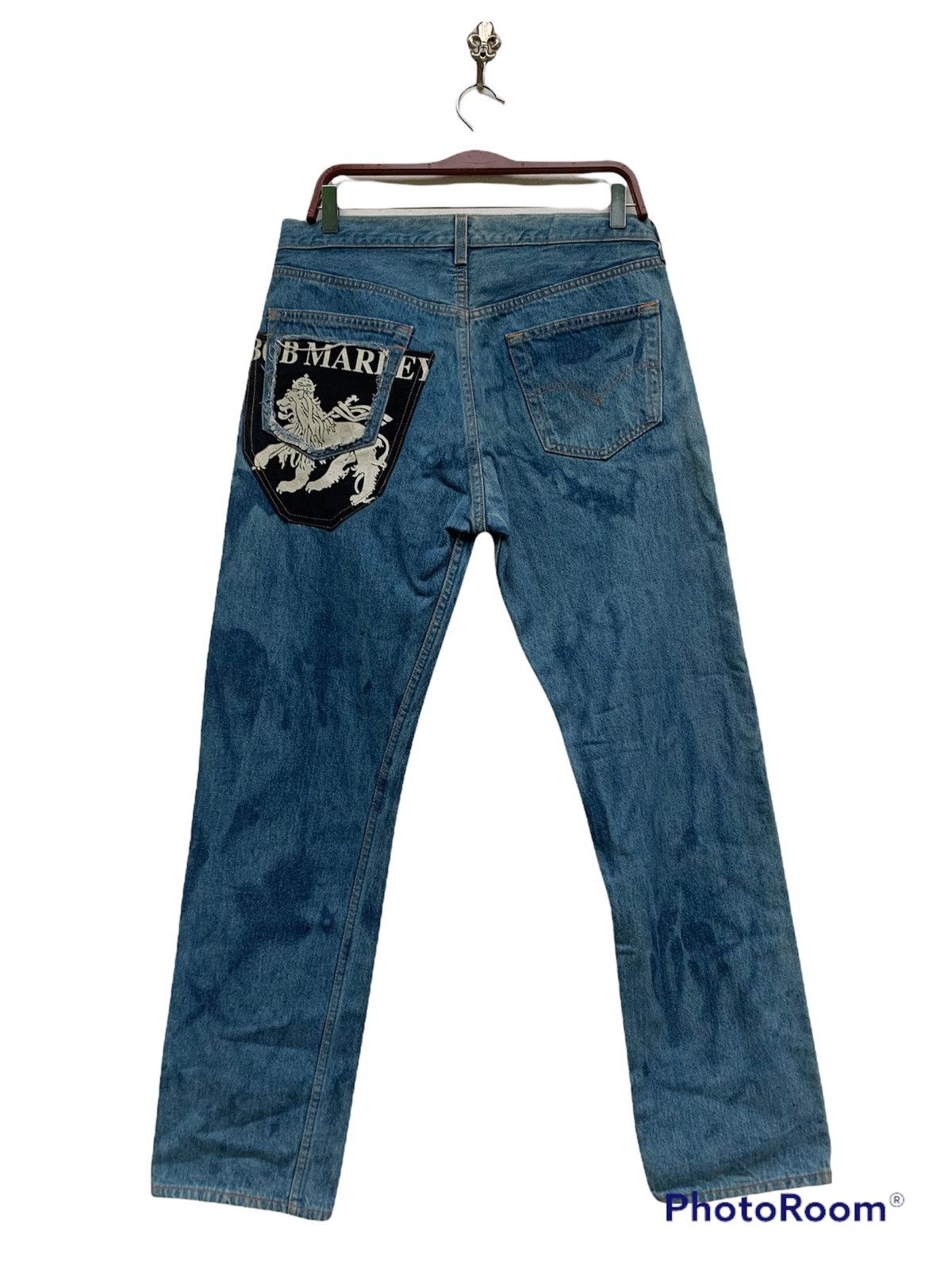 Bob Marley LEVI’S 501 RECONSTRUCTED BOB MARLEY REGGAE DENIM PANTS Size US 32 / EU 48 - 3 Thumbnail