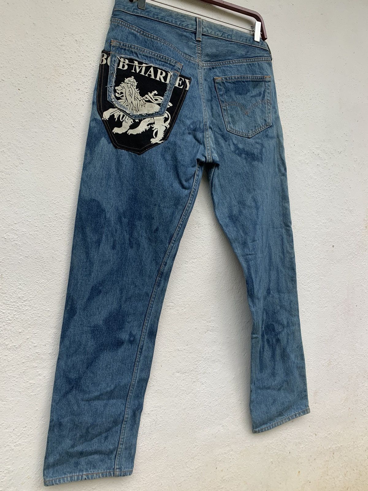 Bob Marley LEVI’S 501 RECONSTRUCTED BOB MARLEY REGGAE DENIM PANTS Size US 32 / EU 48 - 7 Thumbnail